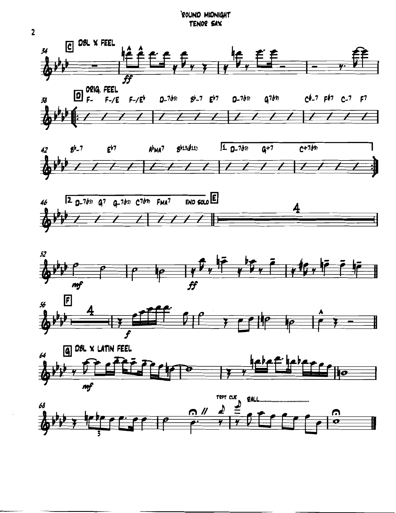 Roundmidnight Tenorsax — page 2