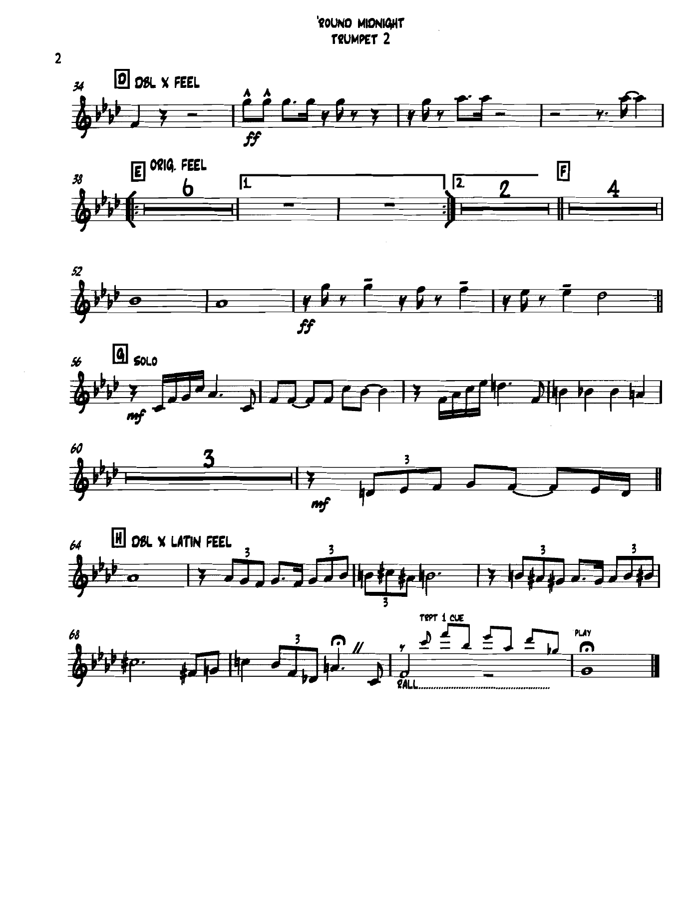 Roundmidnight Trumpet2 — page 2