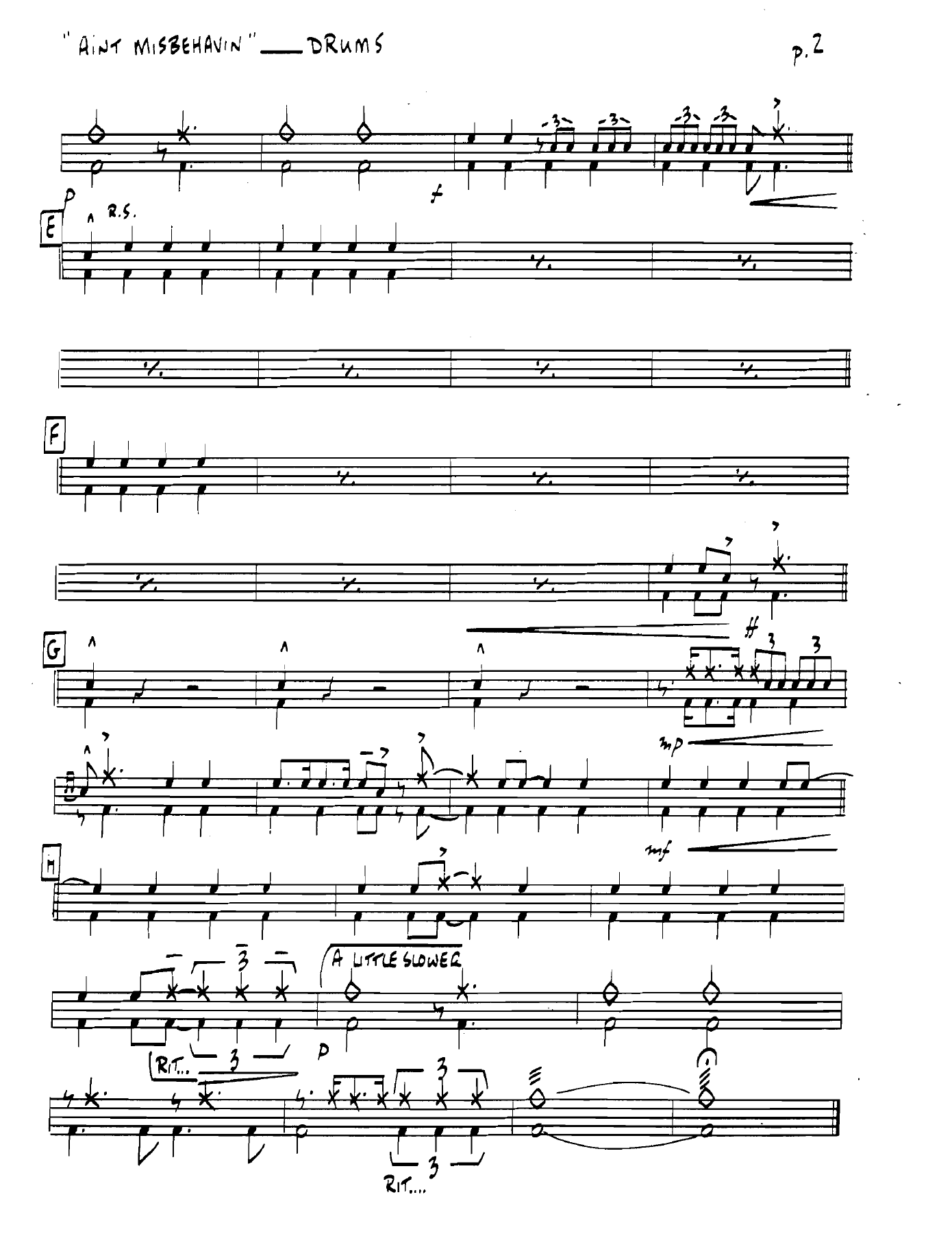 Aintmisbehavin Drums — page 2