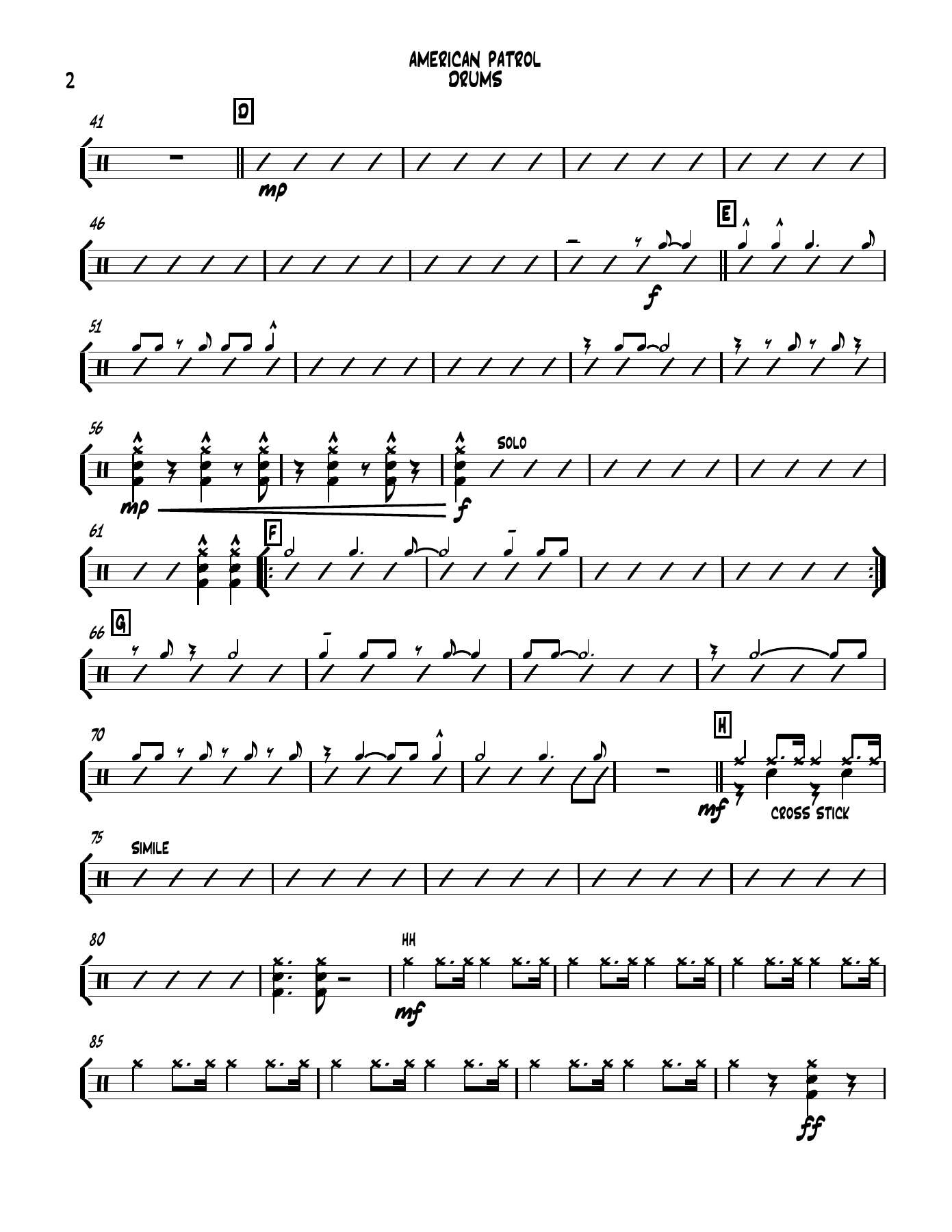 american patrol 01 DRUMS — page 2