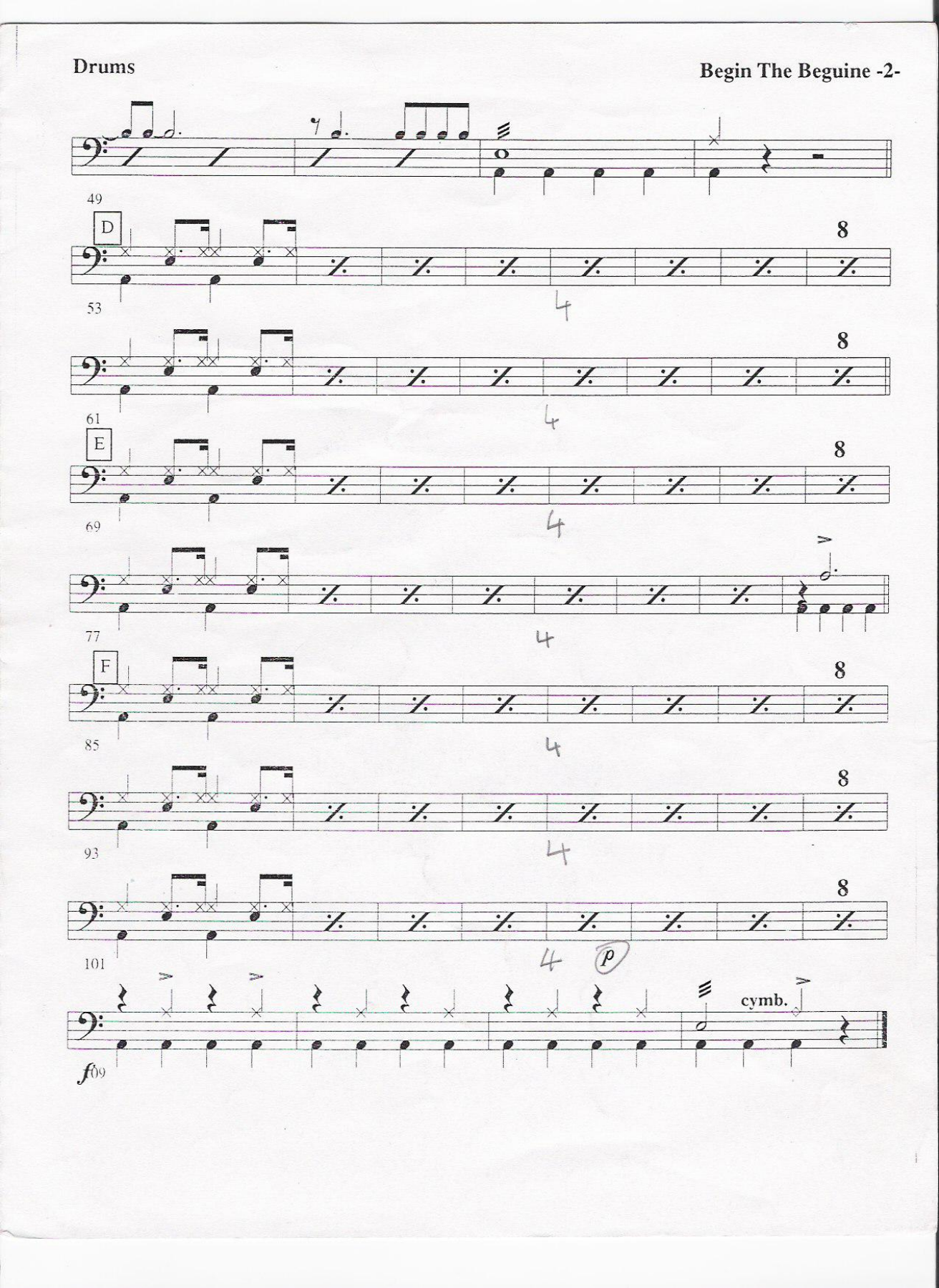 DRUMS 132 beguine — page 2