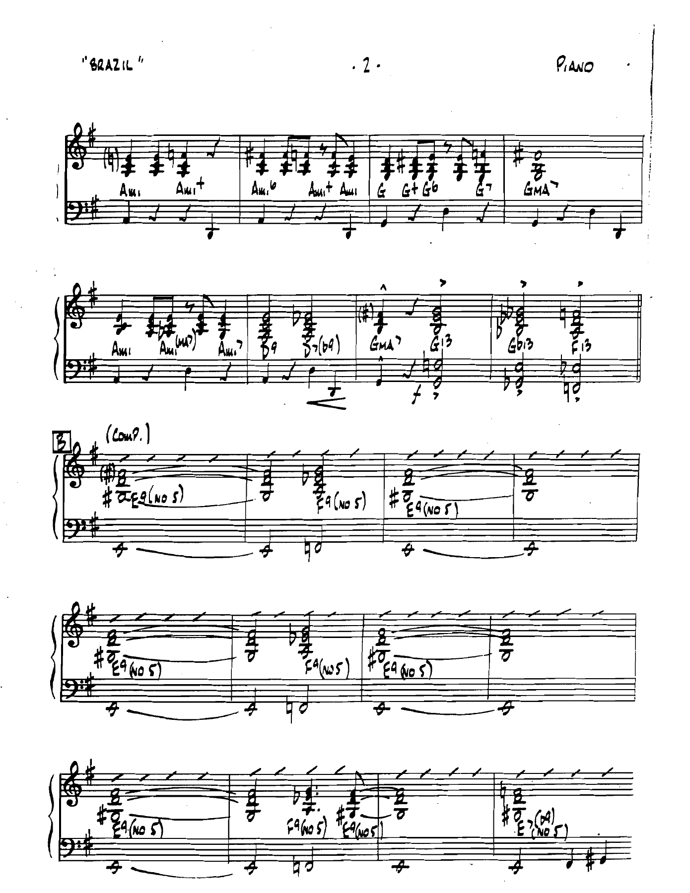 Brazil Piano — page 2
