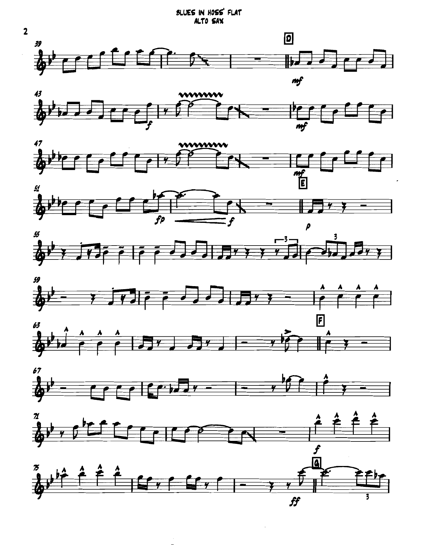 Bluesinhossflat Altosax — page 2