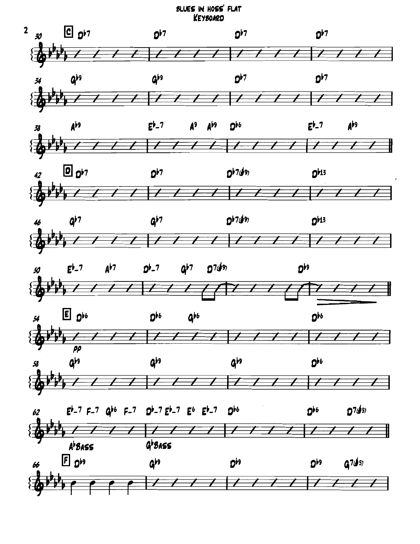 Bluesinhossflat Keyboard — page 2