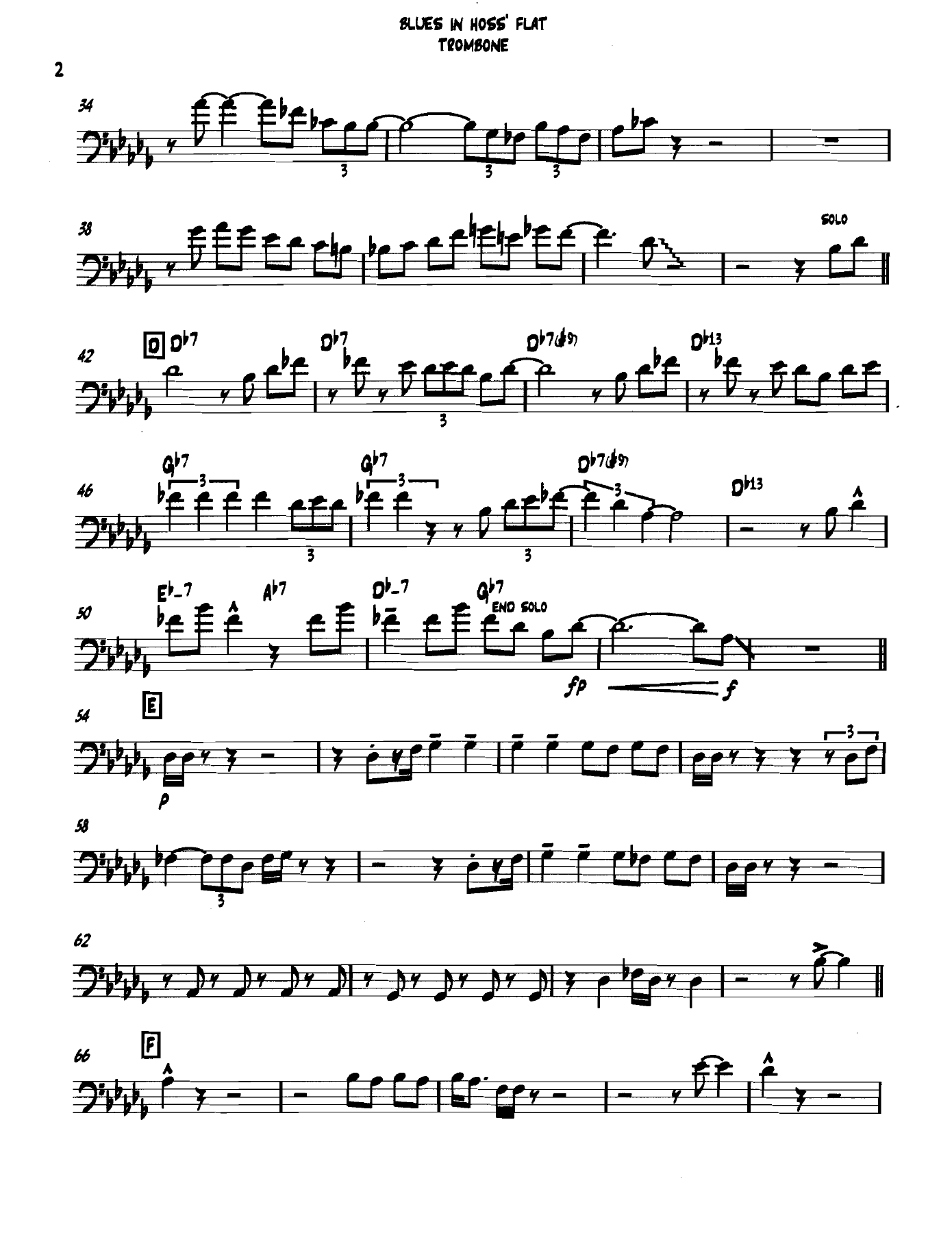 Bluesinhossflat Trombone — page 2