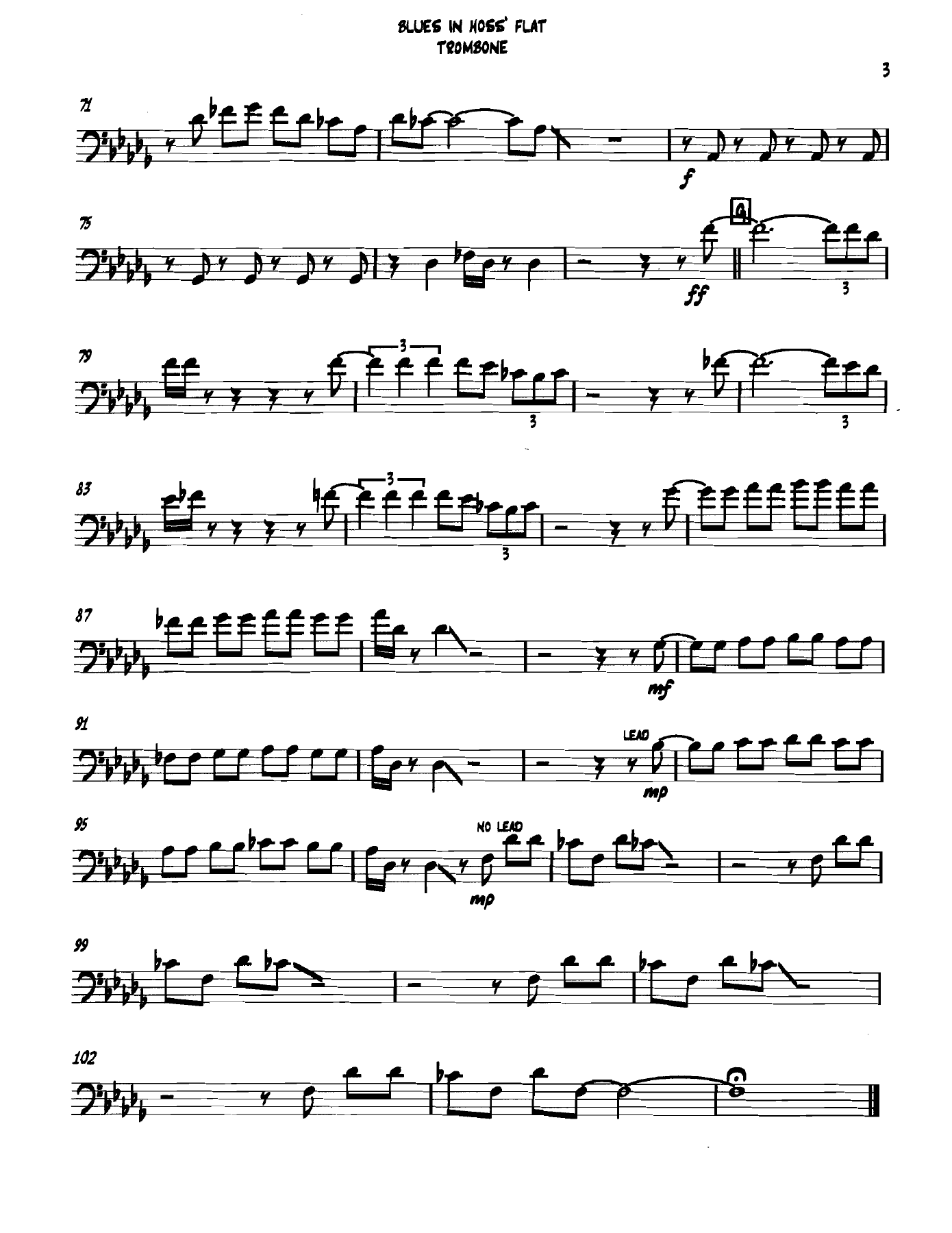 Bluesinhossflat Trombone — page 3