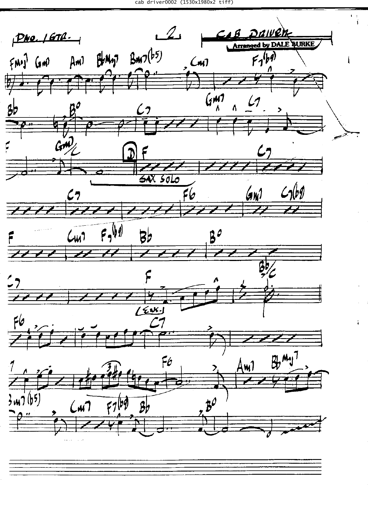 Cab Driver Pno — page 2