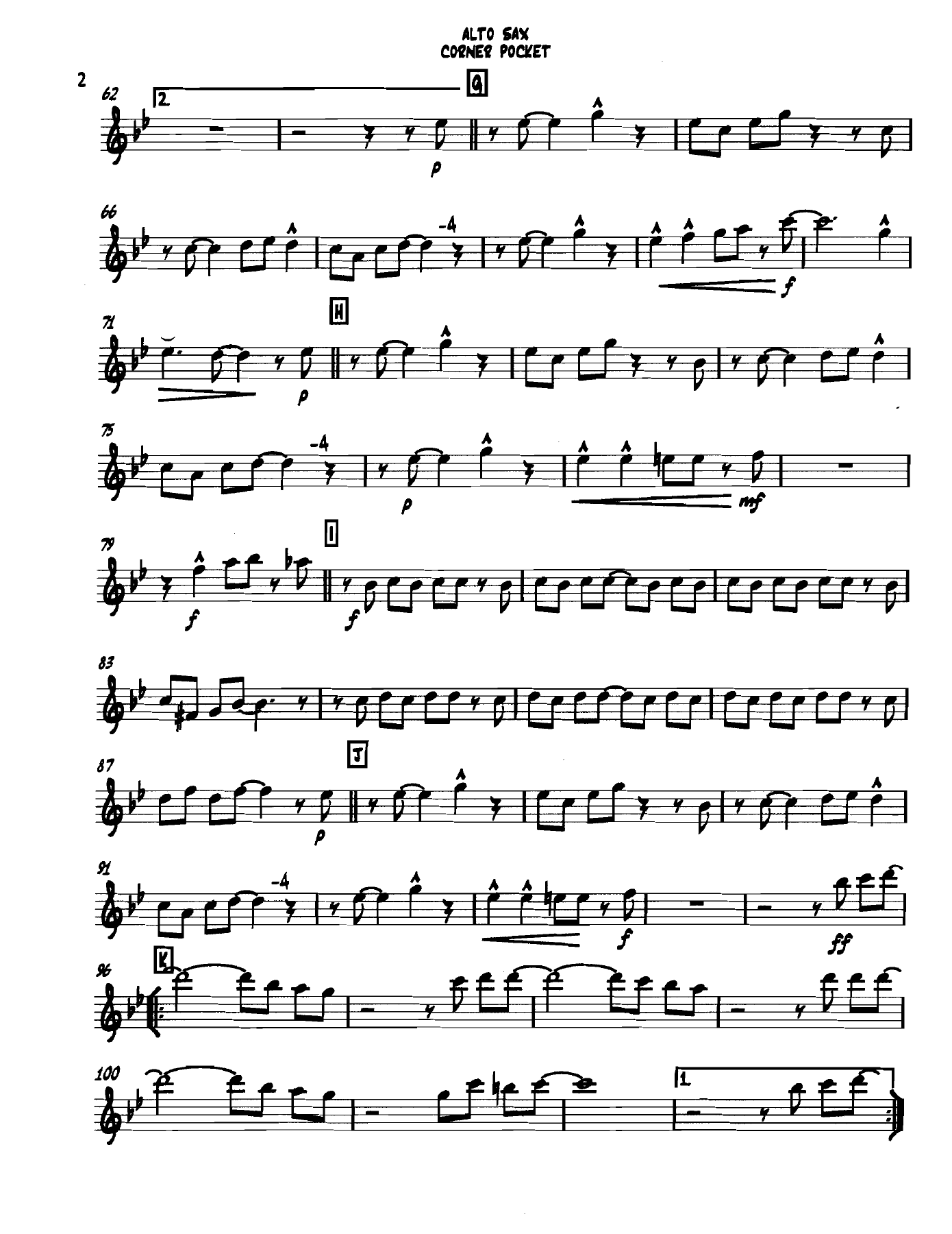 Cornerpocket Altosax — page 2