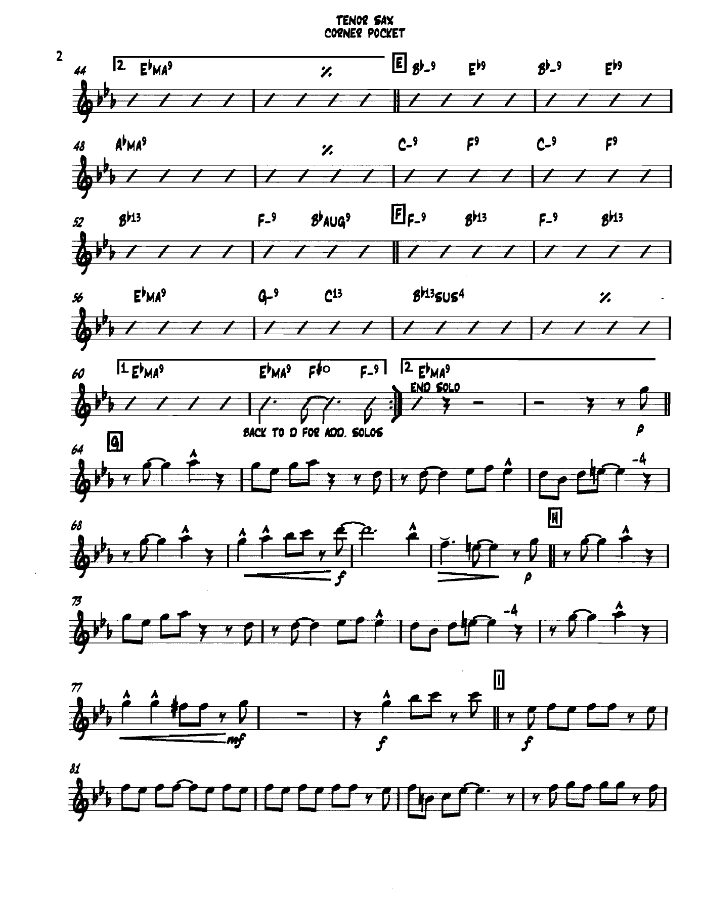 Cornerpocket Tenorsax — page 2