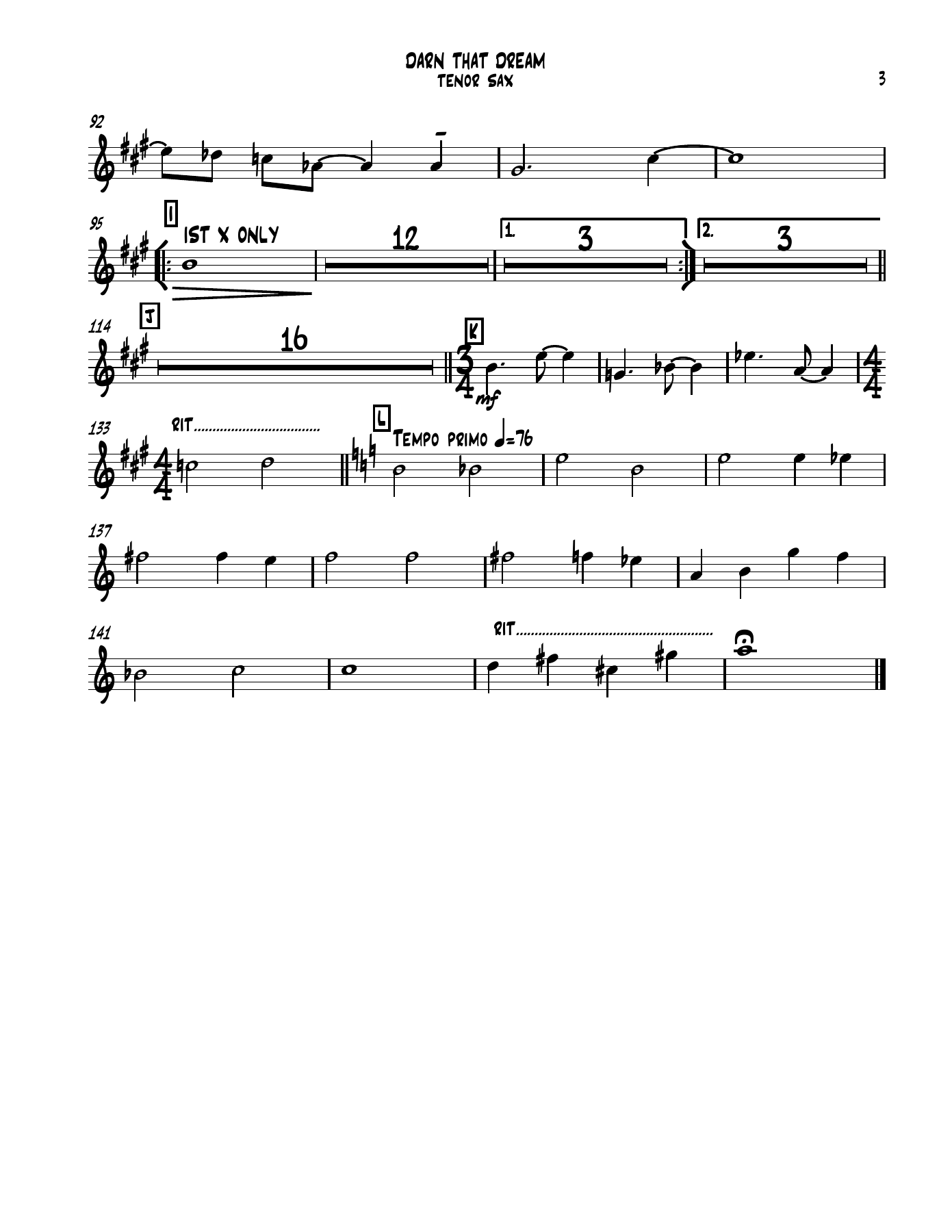 darn that dream 01 tenor sax — page 3