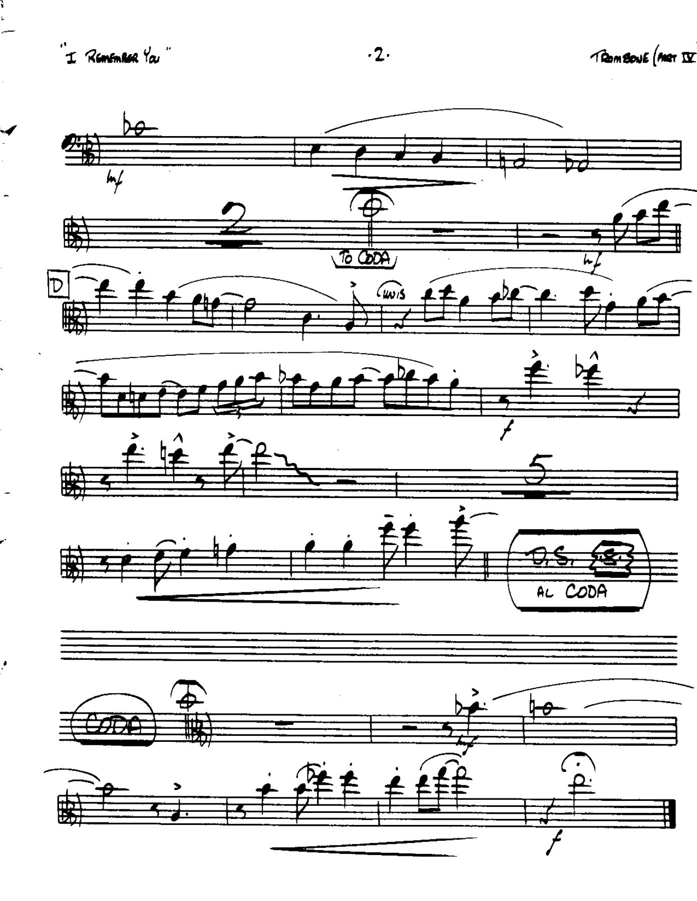 I Remember You-Trombone — page 2
