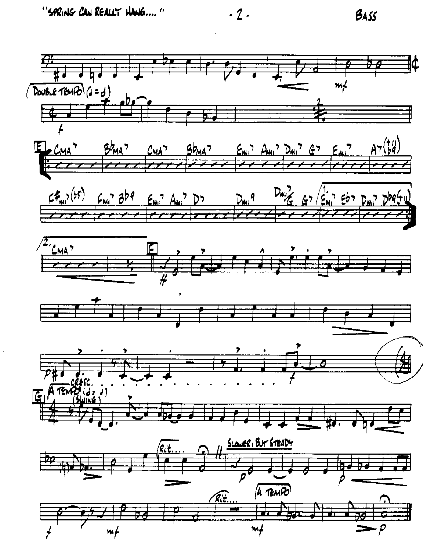 Spring can really Hang you-Bass — page 2