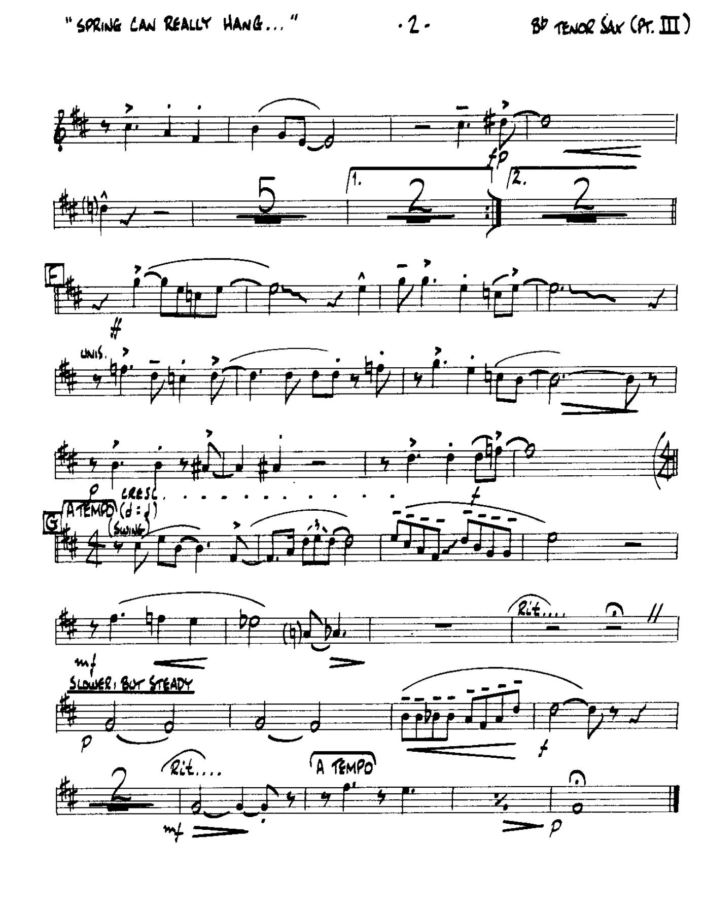 Spring can really Hang you-Tenor — page 2