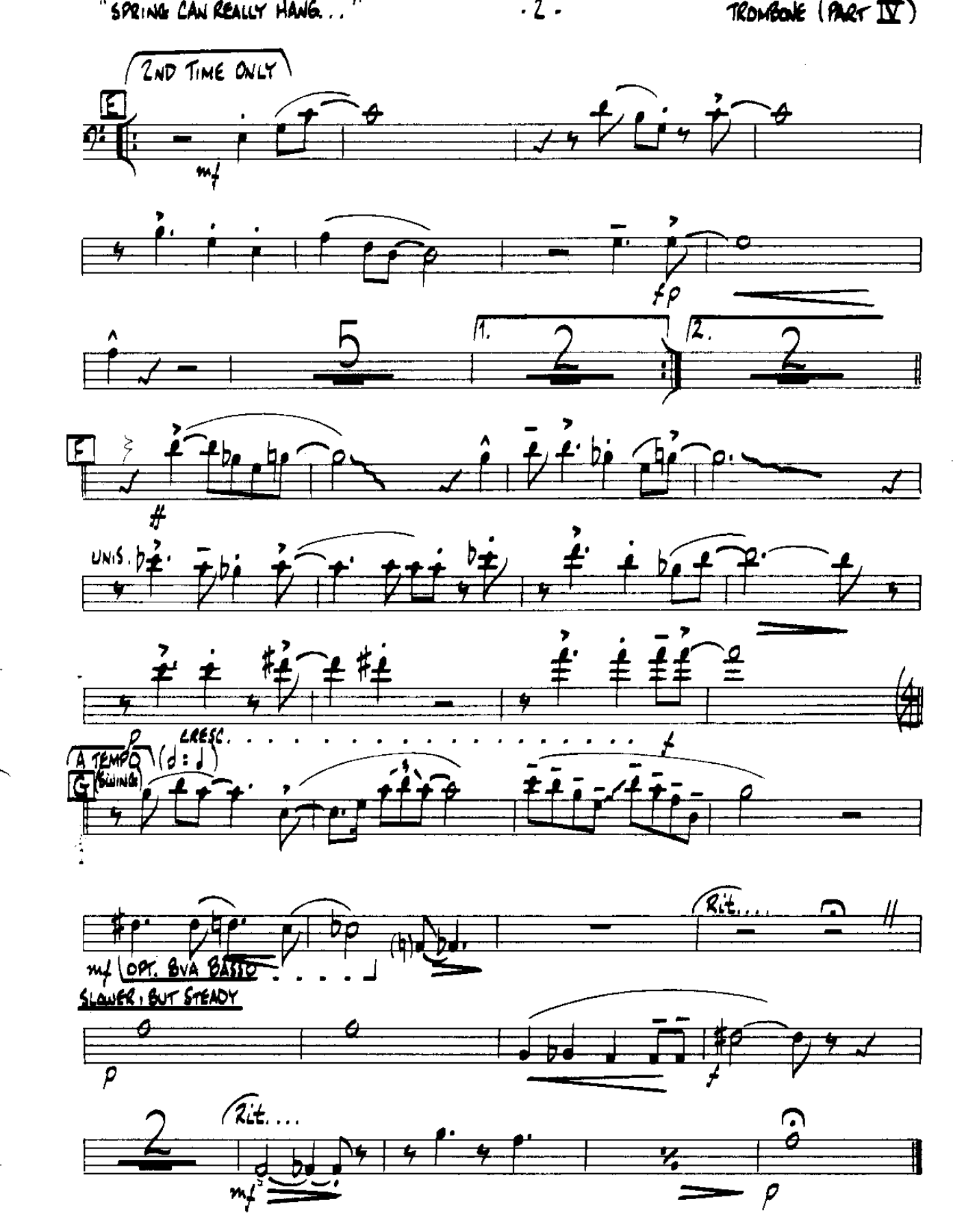Spring can really Hang you-Trombone — page 2