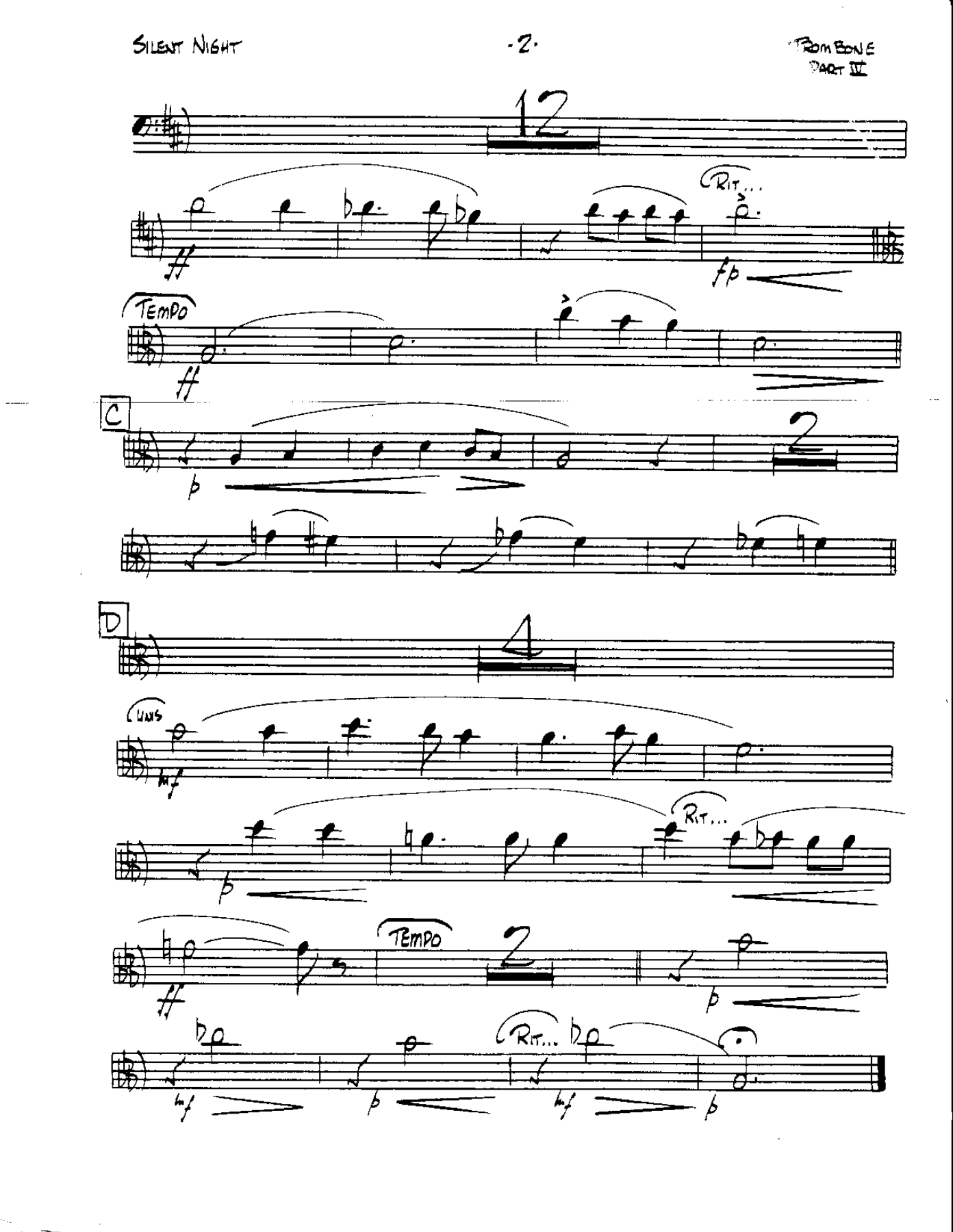 Circle 104-Silent Night-Trombone — page 2