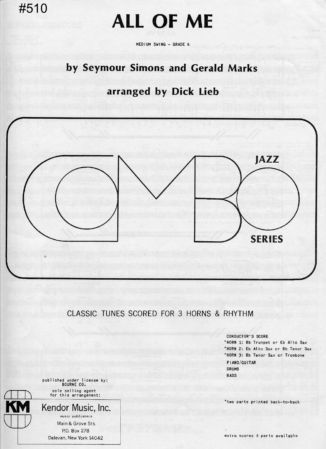 All Of Me (Seymour Simons & Gerald Marks) (arr.D.Lieb) — sheet music preview