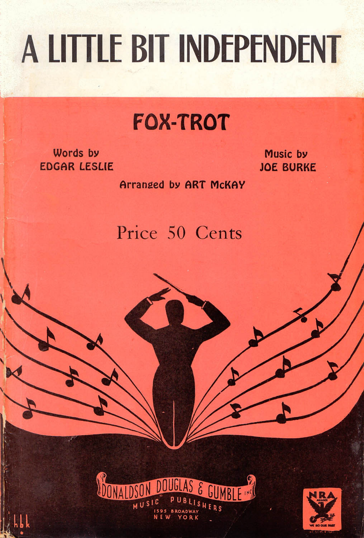 A Little Bit Independent — sheet music cover (first page)