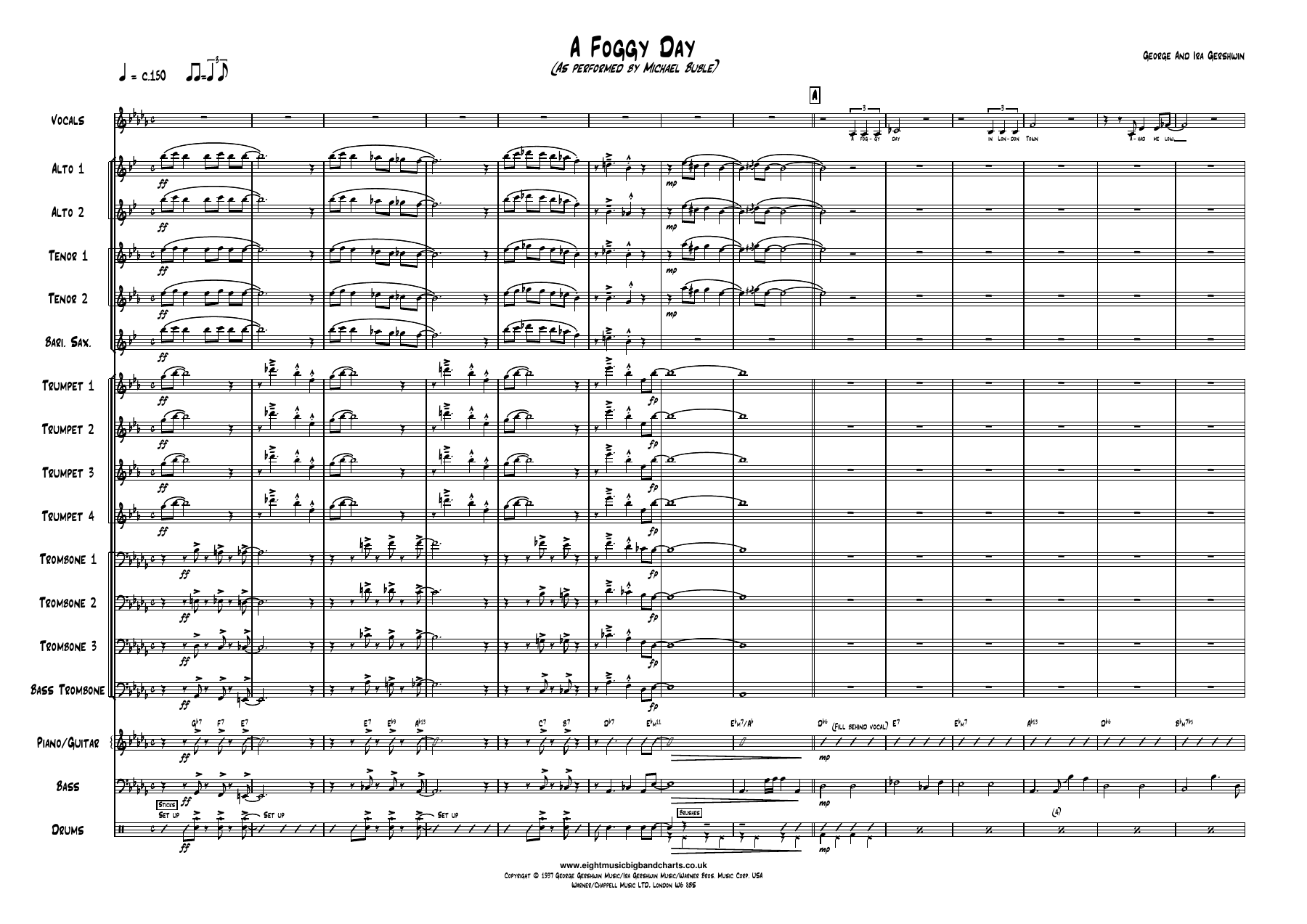 A Foggy Day — sheet music preview