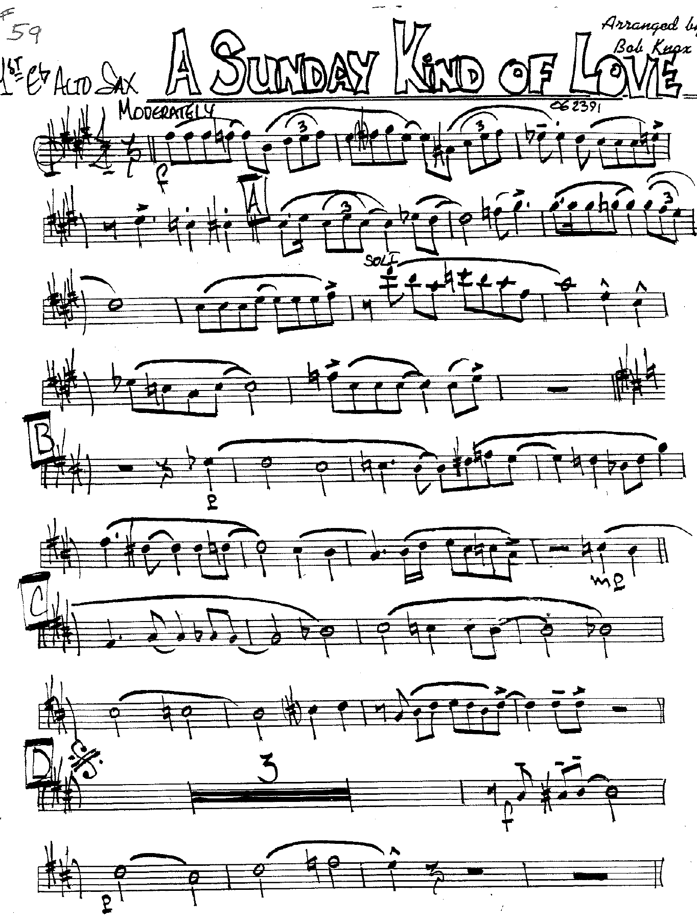 A Sunday Kind Of Love — sheet music preview