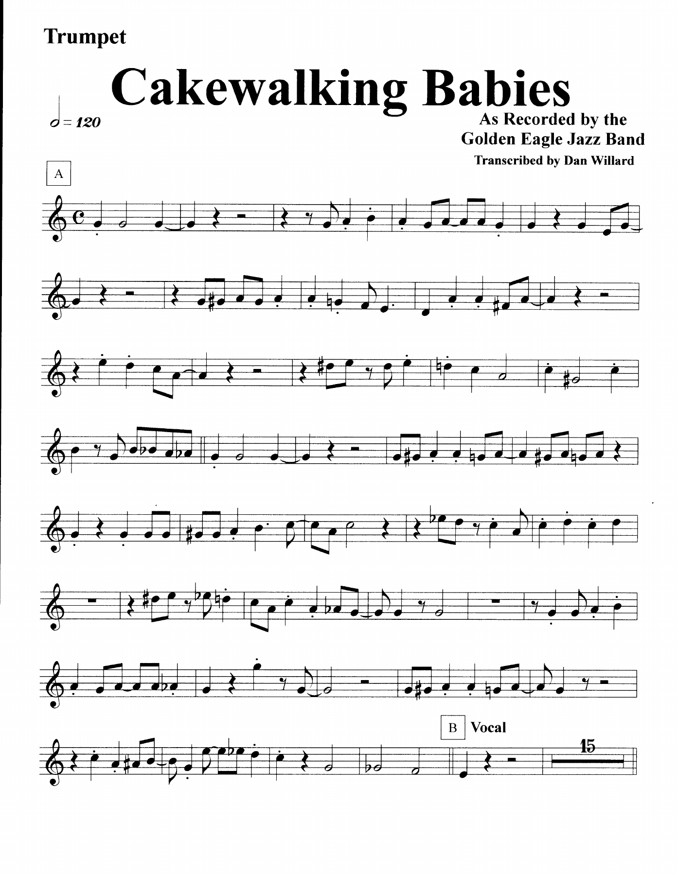 Cakewalking Babies — sheet music cover (first page)