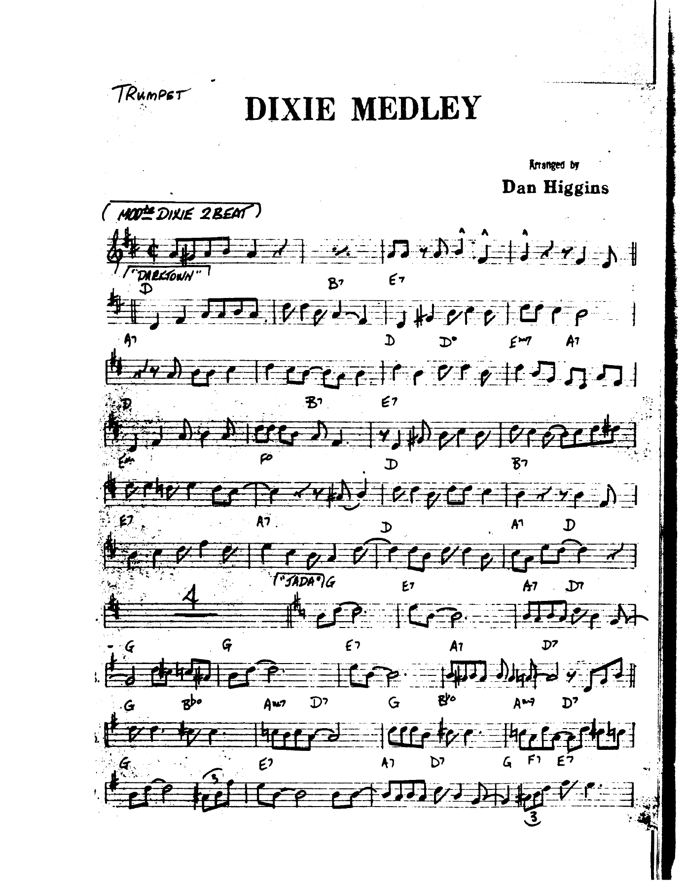 Dixie Medley — sheet music preview