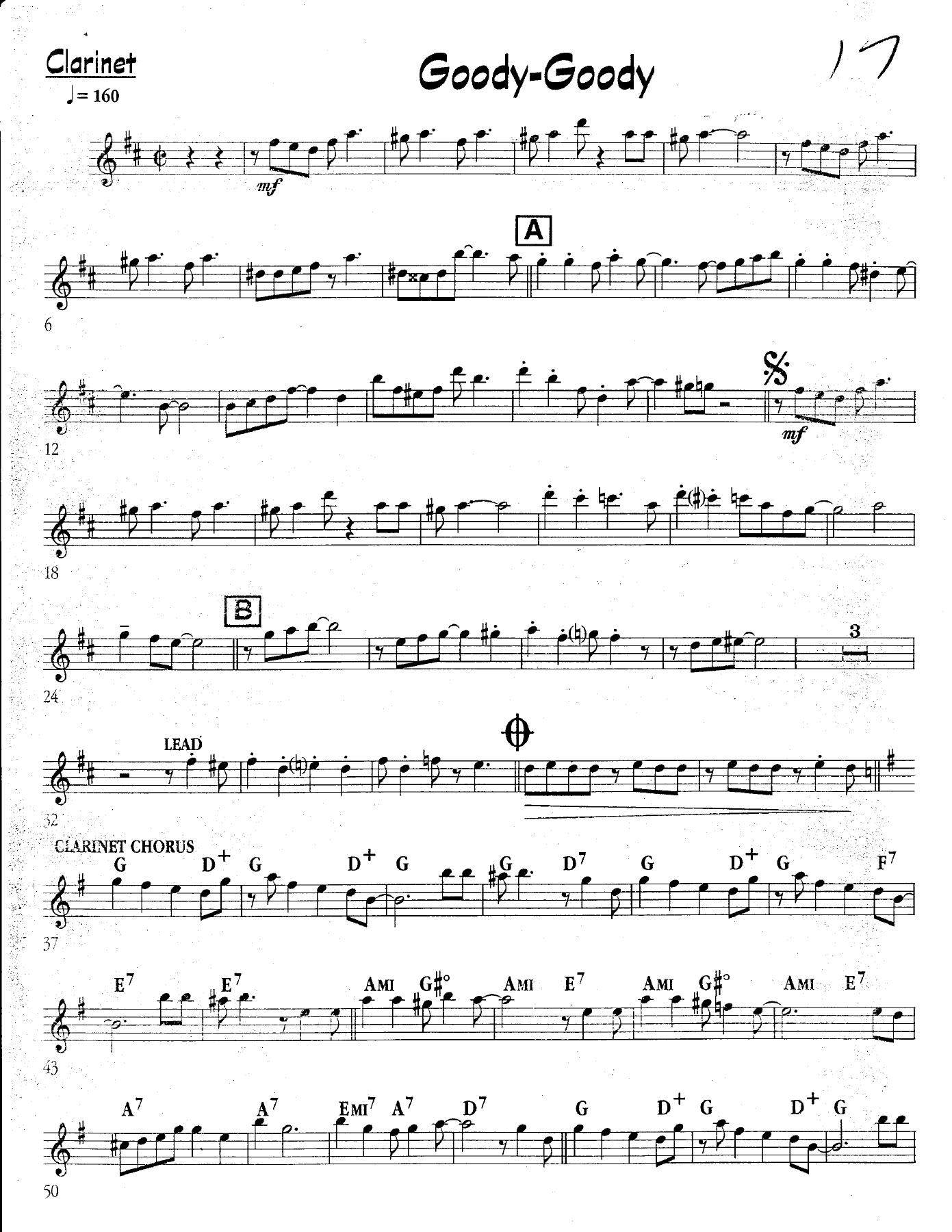 Goody-Goody — sheet music cover (first page)