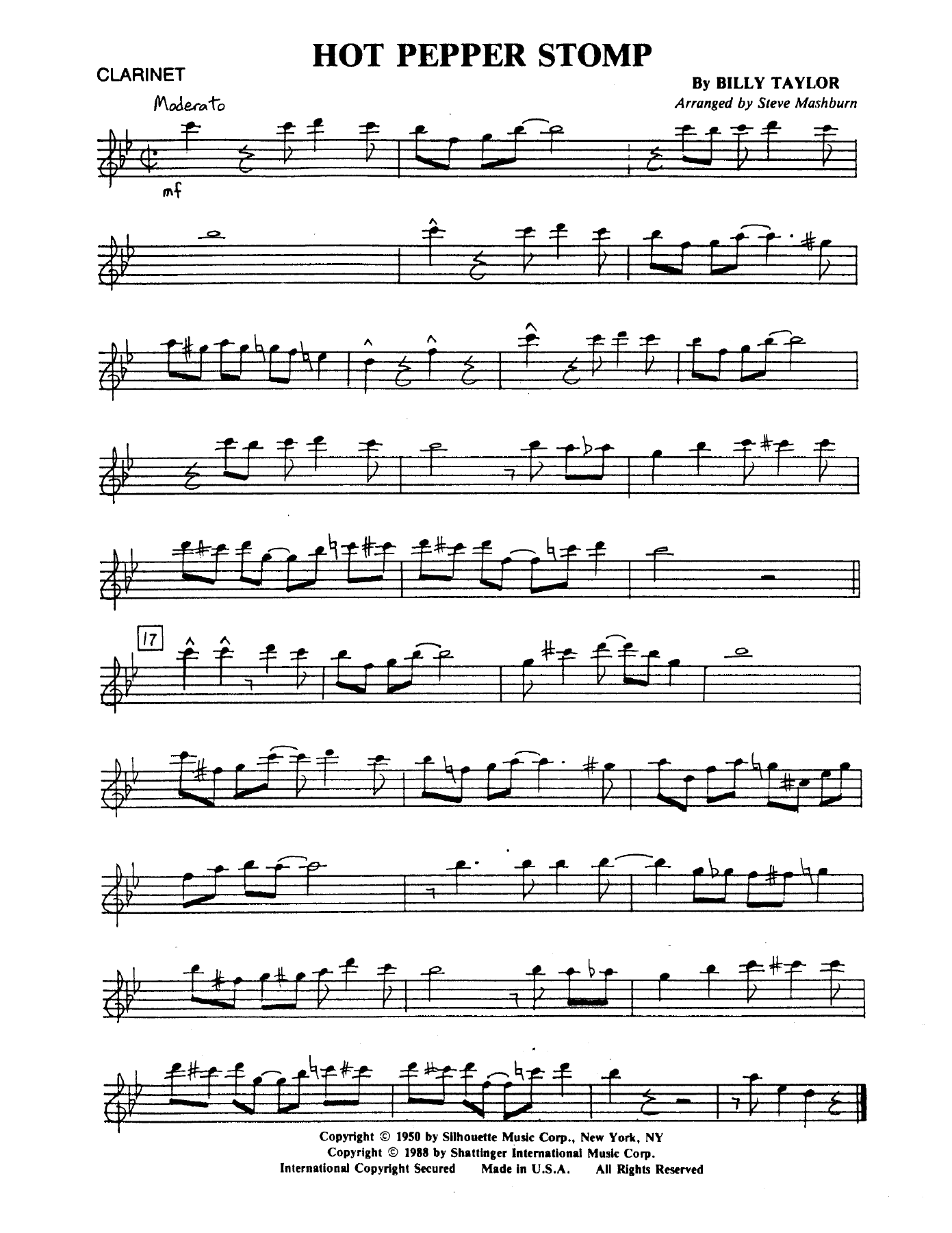 Hot Pepper Stomp — sheet music cover (first page)
