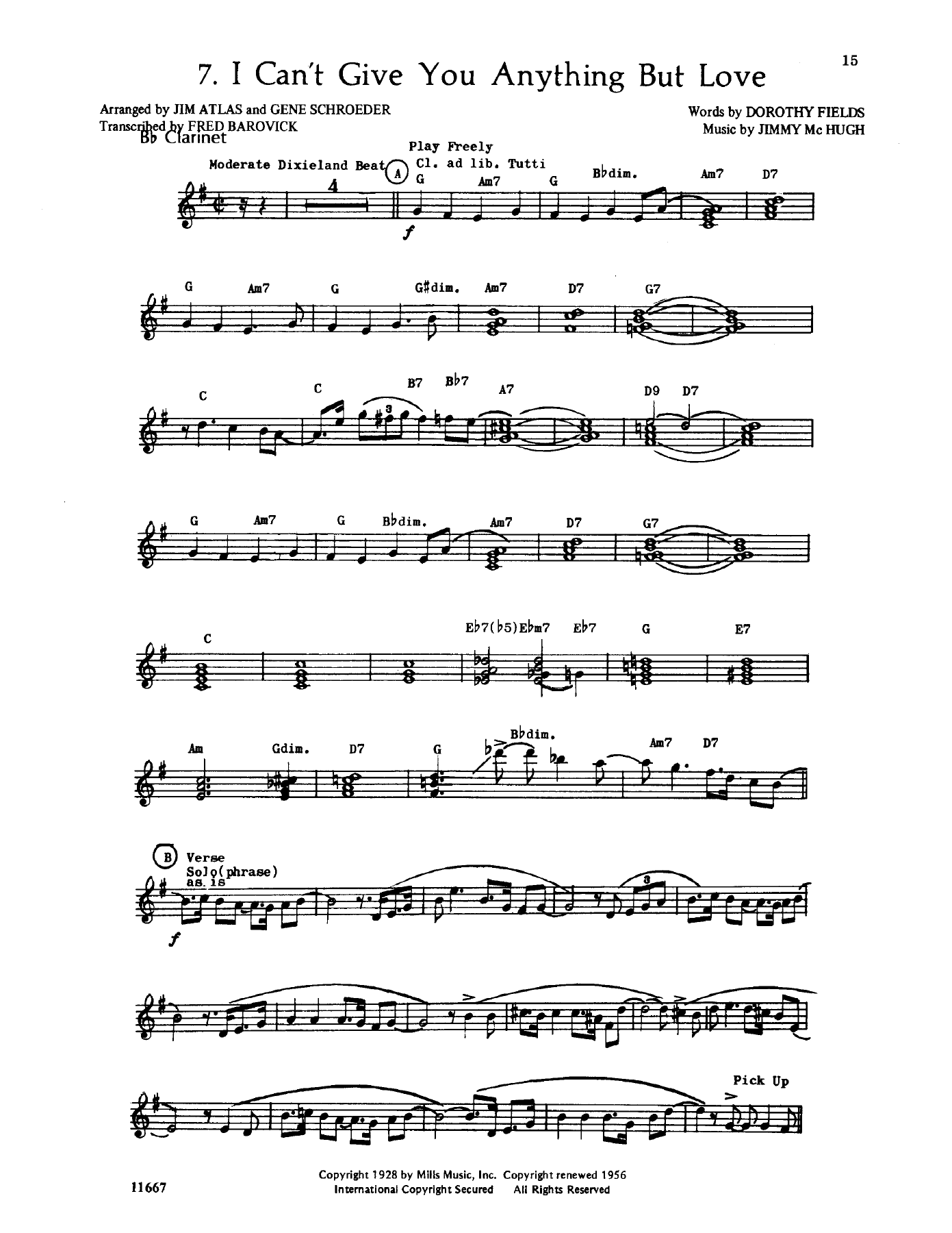 I Can't Give You Anything But Love — sheet music preview