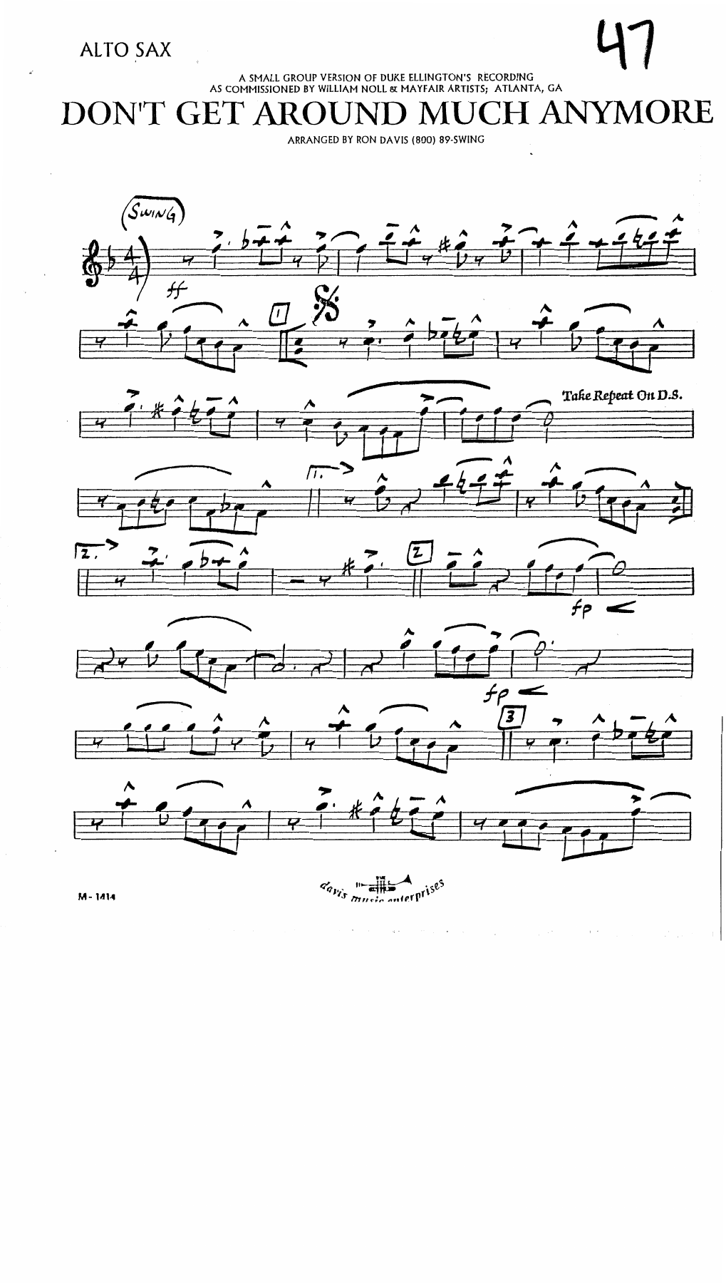 Don't Get Around Much Anymore (Bob Russel & Duke Ellington) (arr. R. Davis) — page 3