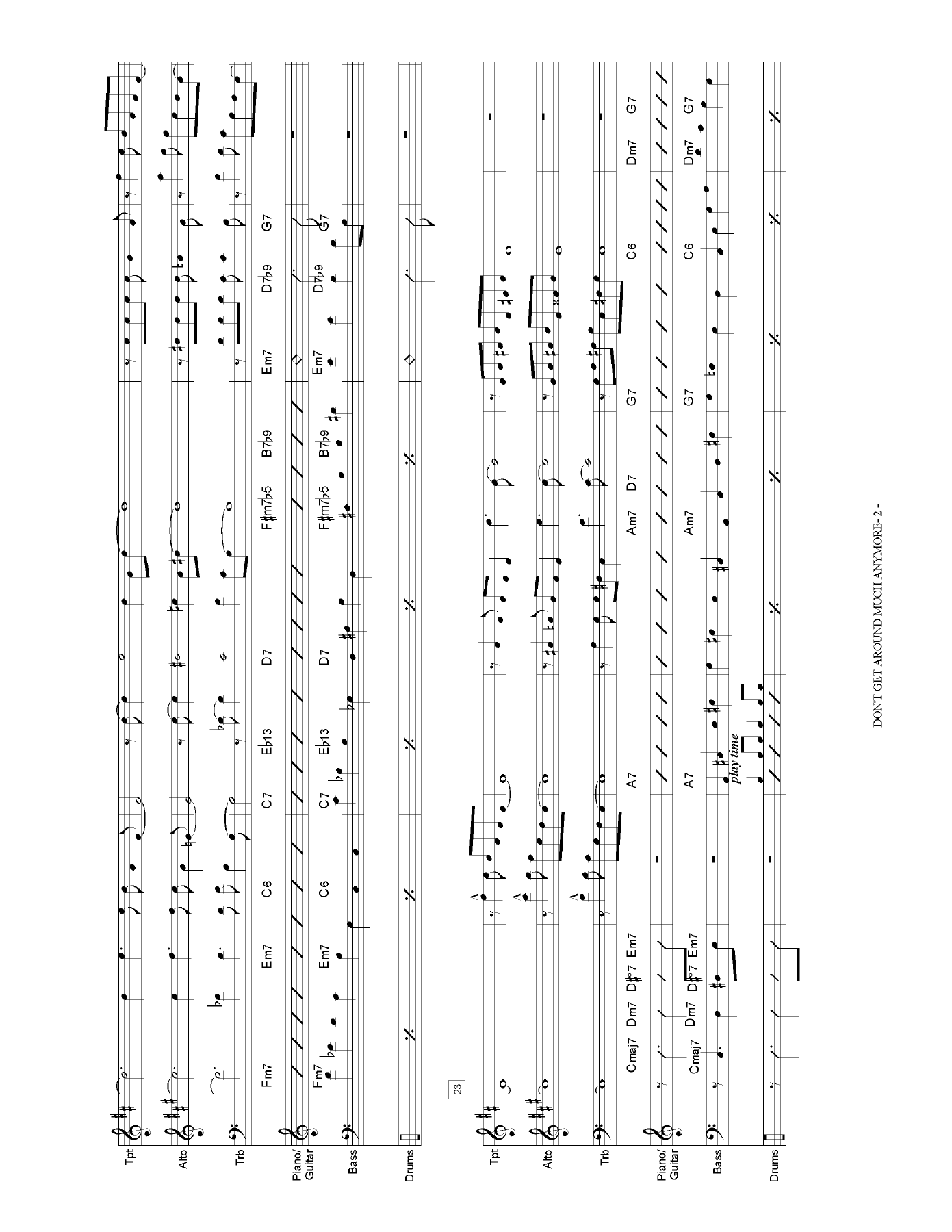 Don't Get Around Much Anymore (J.Hasper) 3 Horns SCORE — page 2