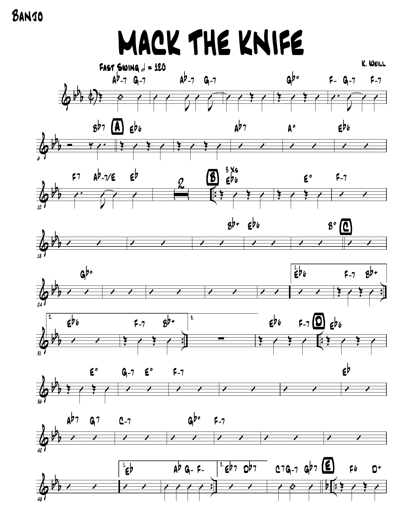 Mack The Knife — sheet music preview