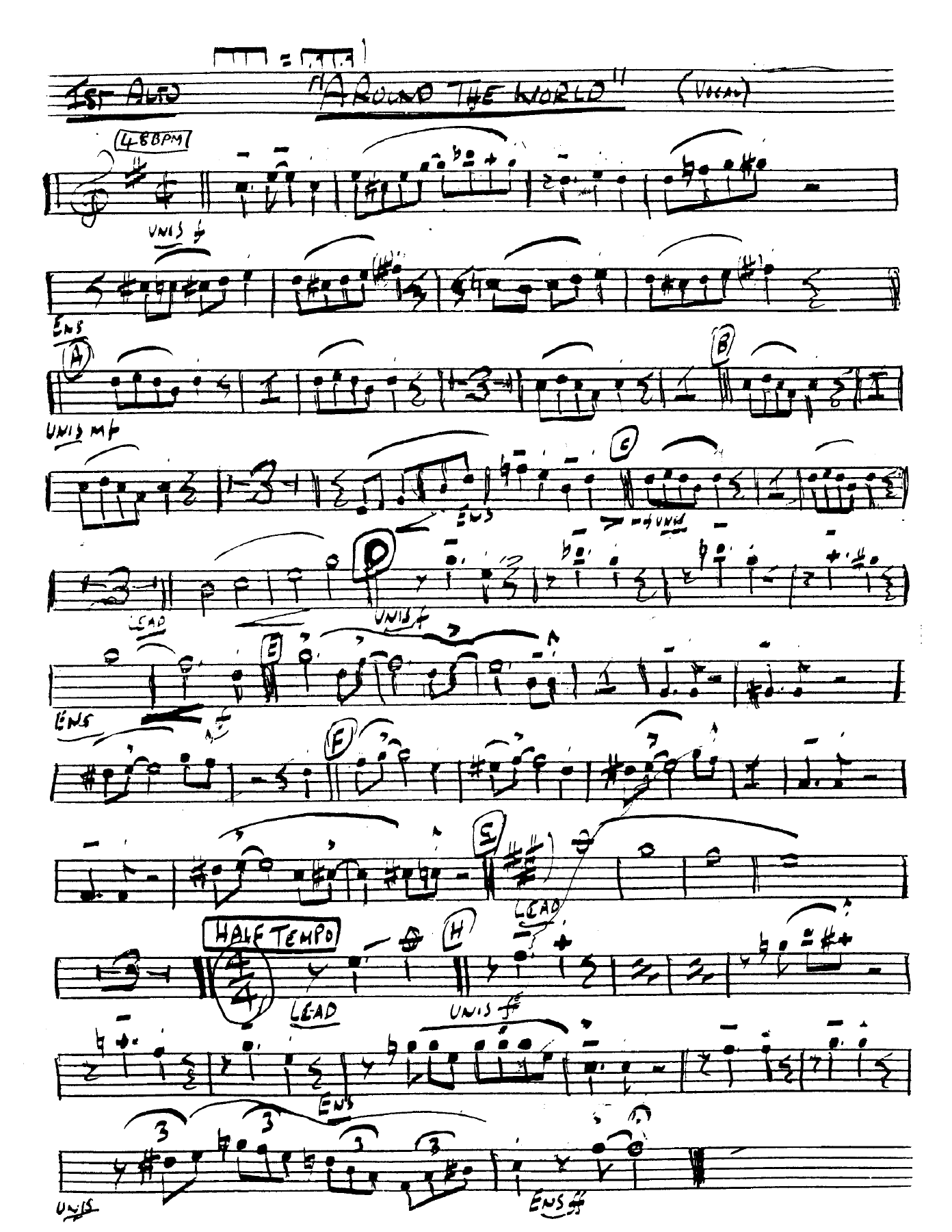 Around The World — sheet music cover (first page)