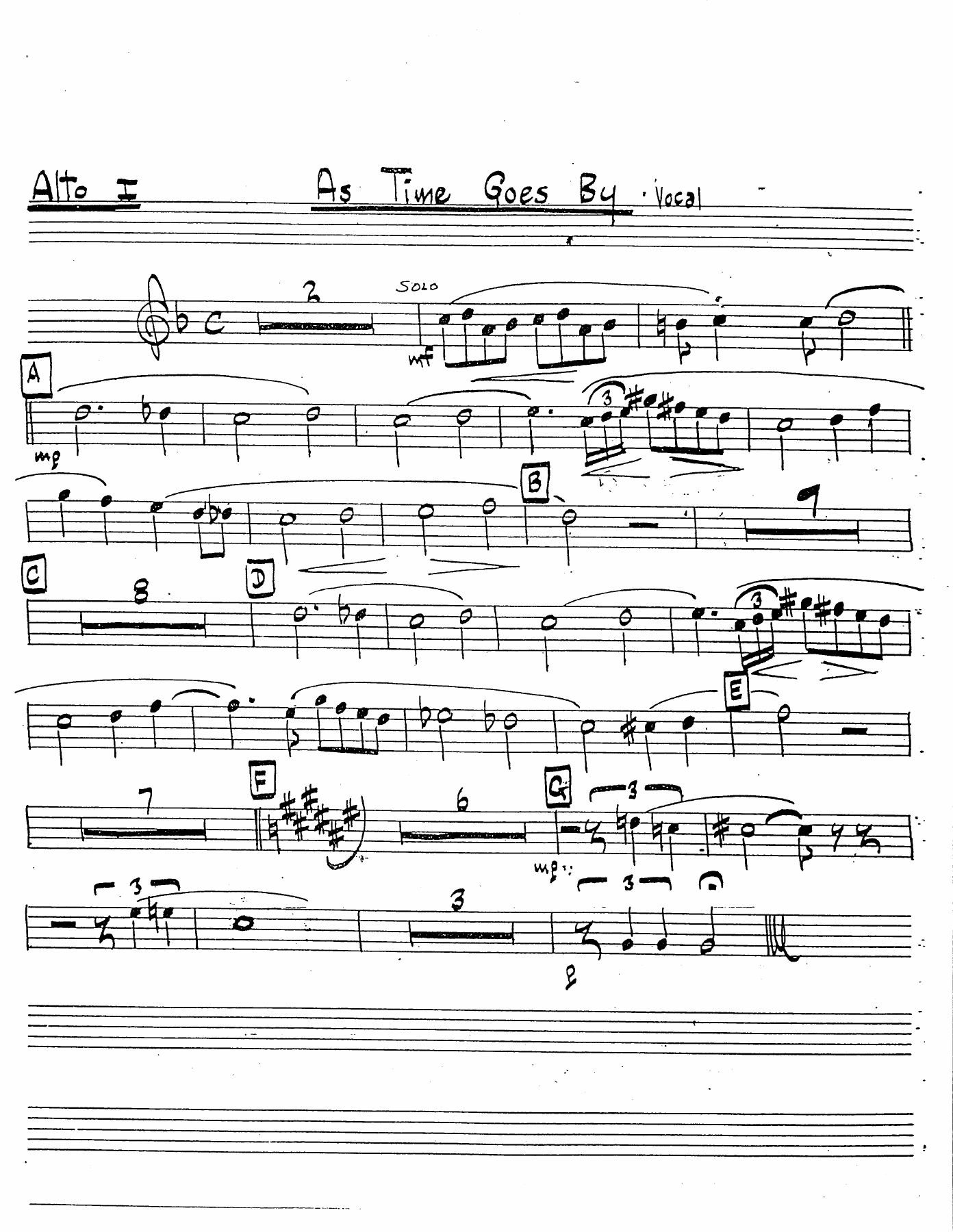 As Time Goes By Unknown — sheet music cover (first page)