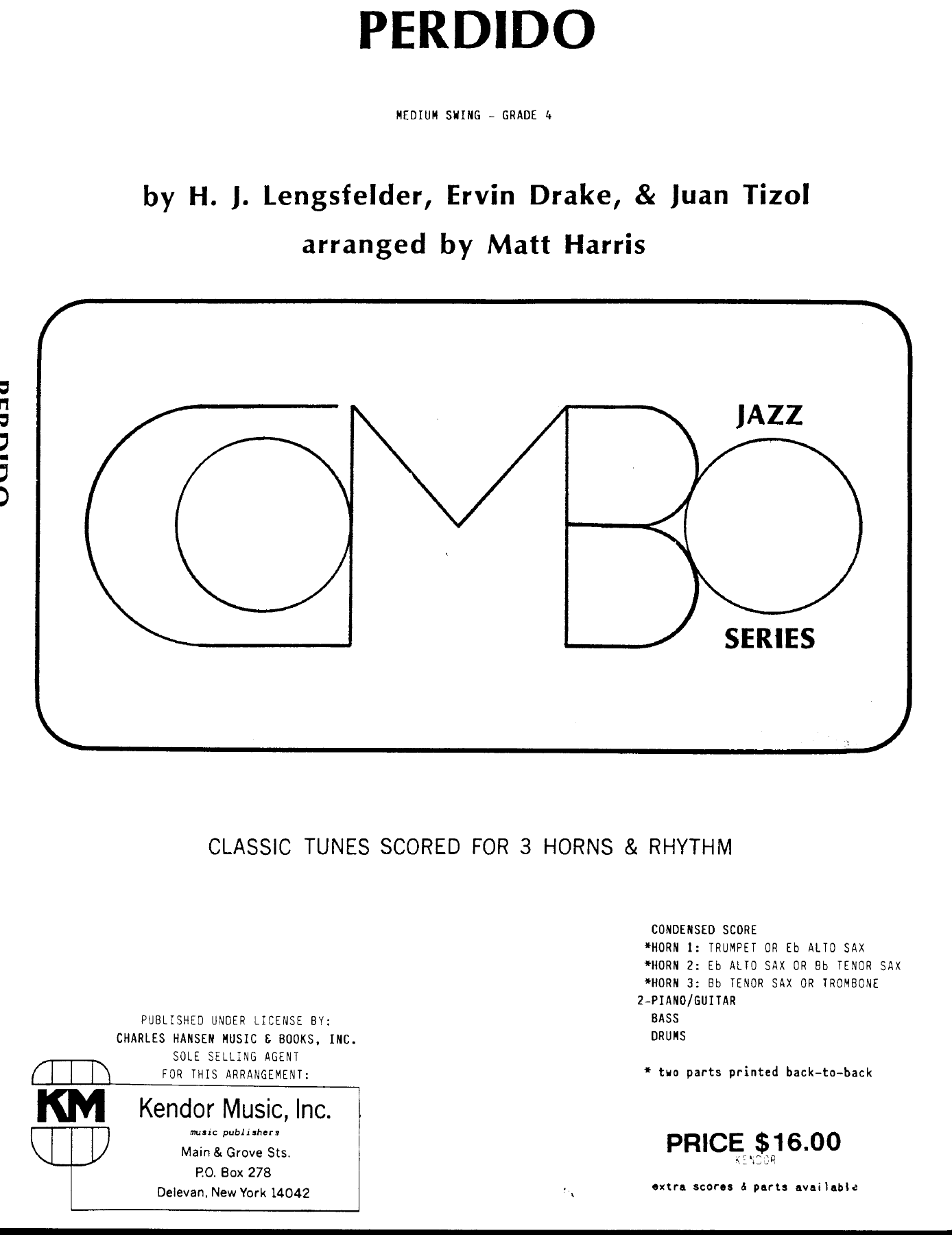 Perdido — sheet music cover (first page)