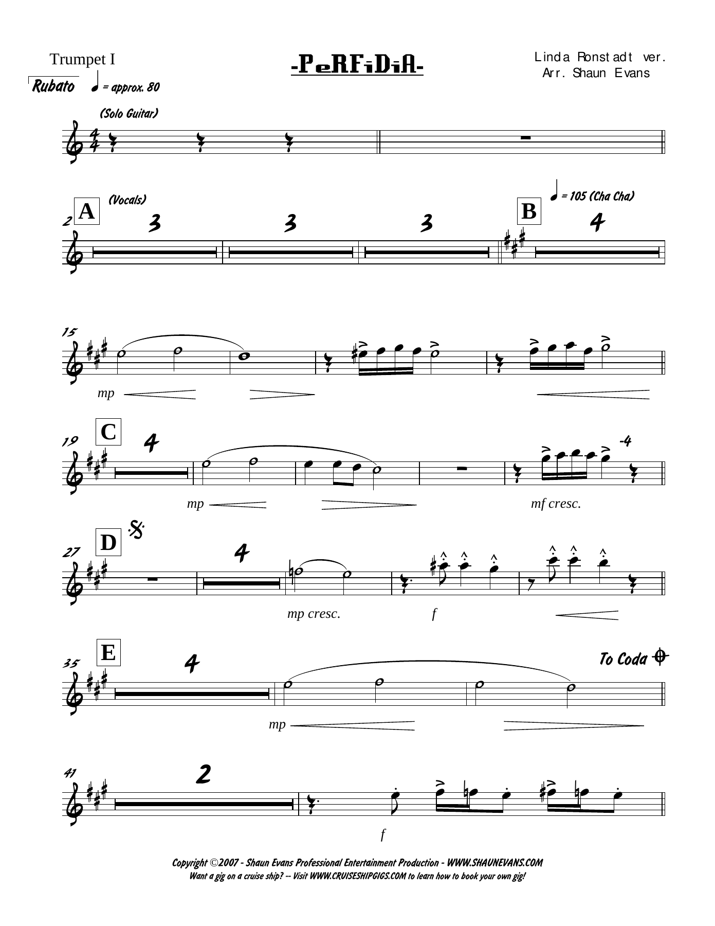 Perfidia (6 Horn) Vocal — page 3