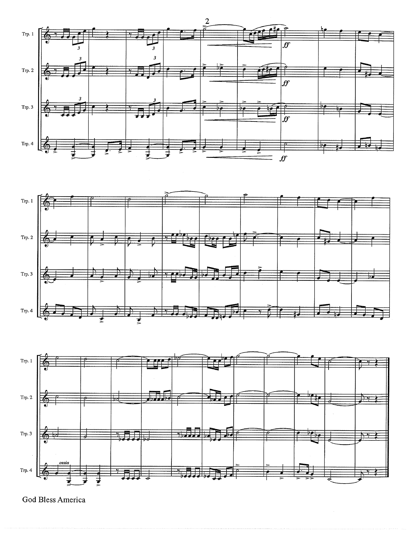 10.-God-Bless-America-Trumpet-Ens — page 2