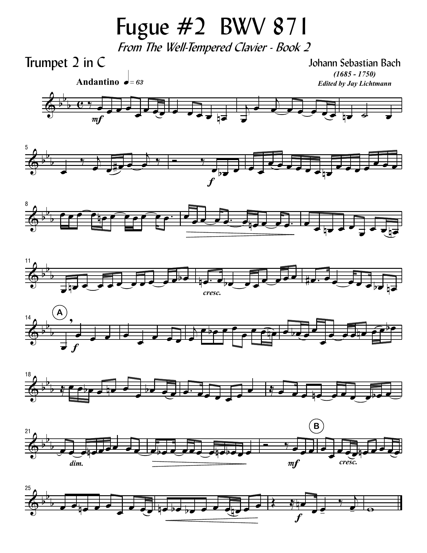 Fugue #2 BWV 871 — page 2