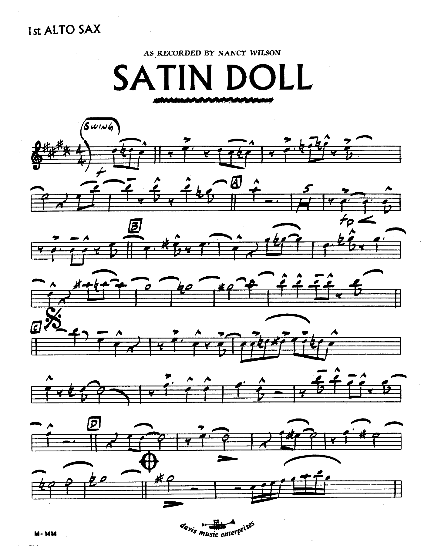 Satin Doll-Nancy Wilson-Ron Davis-Small Big Band — page 2