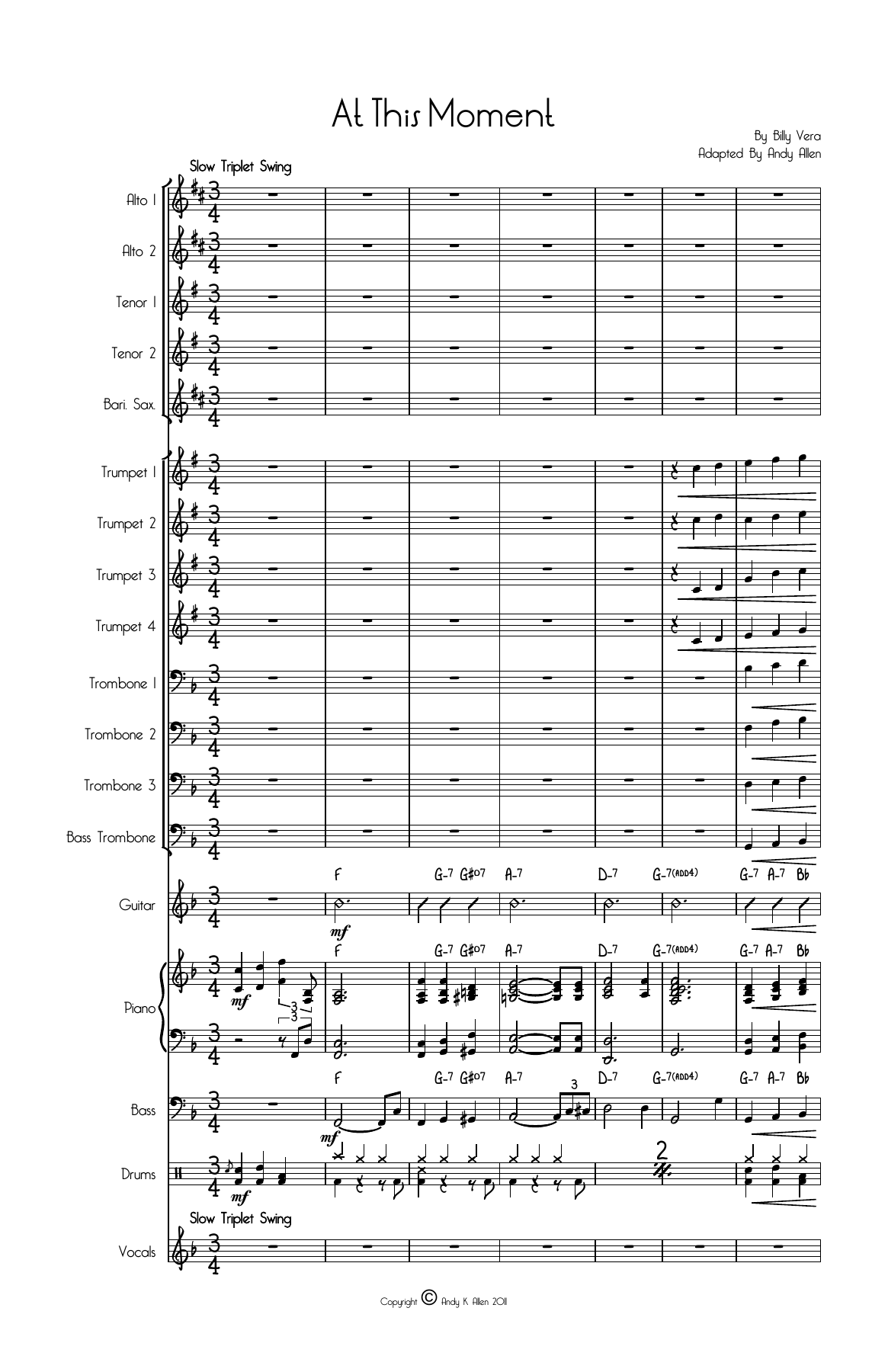 At This Moment — sheet music preview