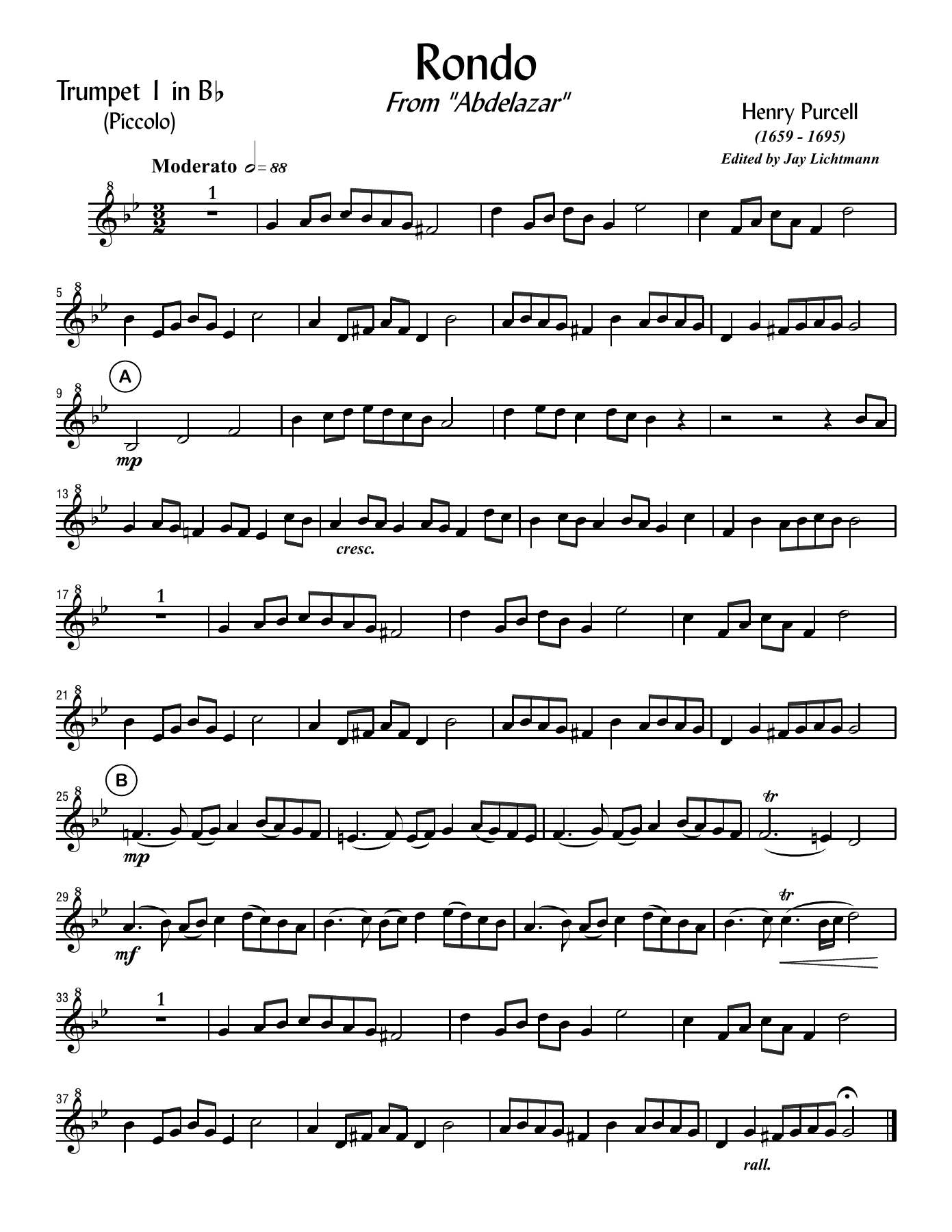 Rondo — sheet music cover (first page)