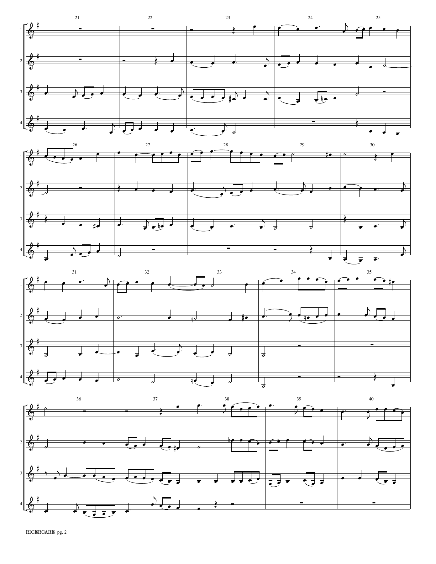 RICERCARE — page 2