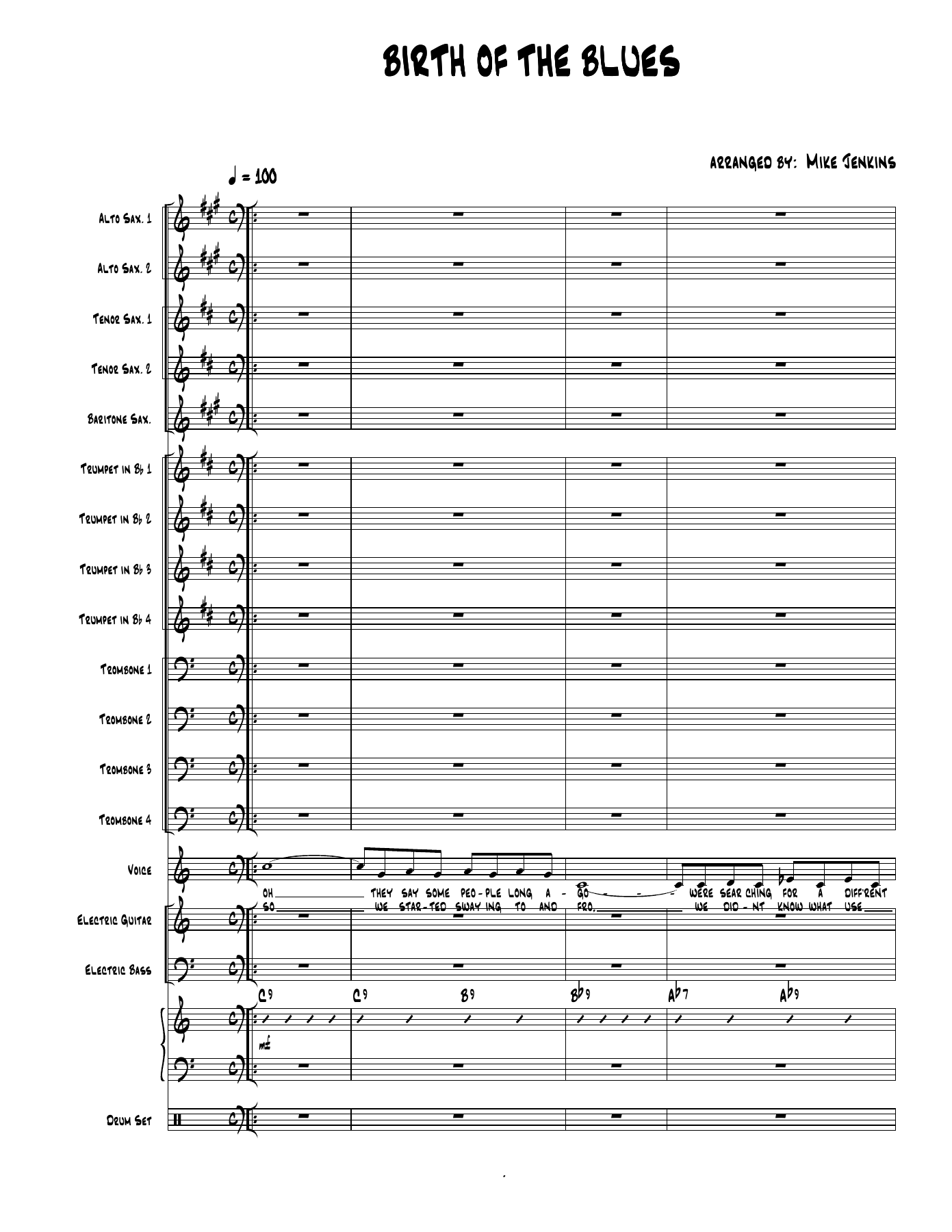Birth Of The Blues — sheet music preview