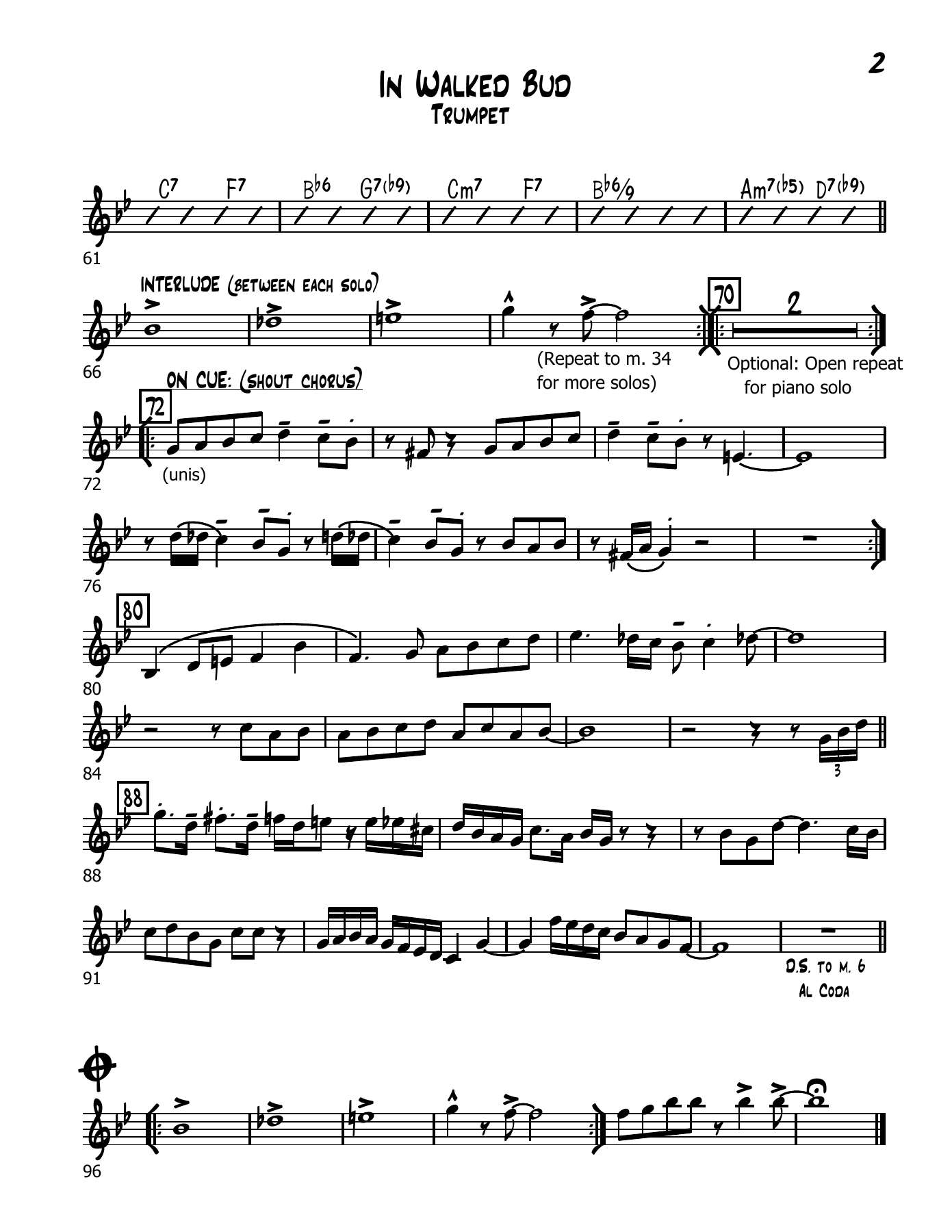 In Walked Bud (P.Sanchez) T.Monk — page 2