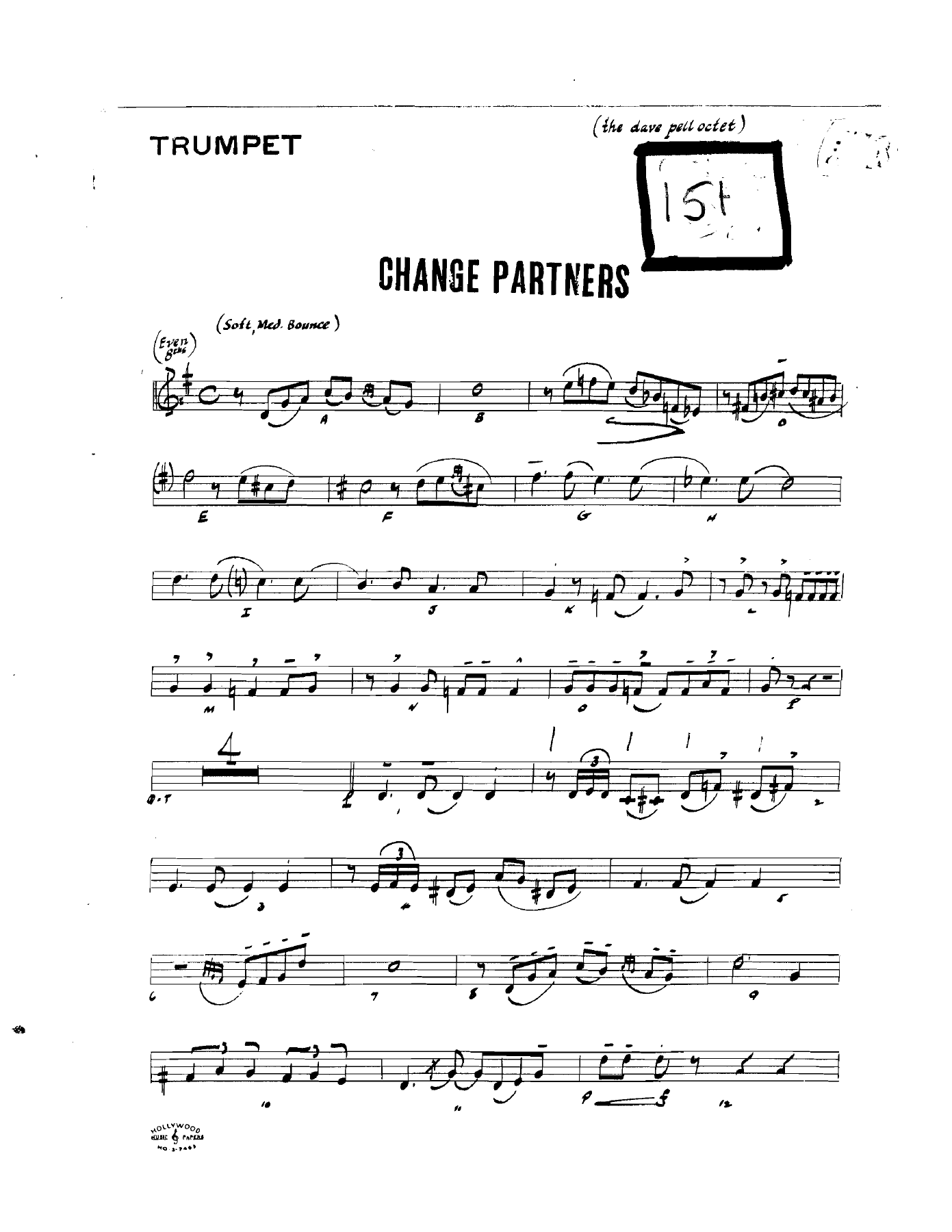Change Partners — sheet music cover (first page)