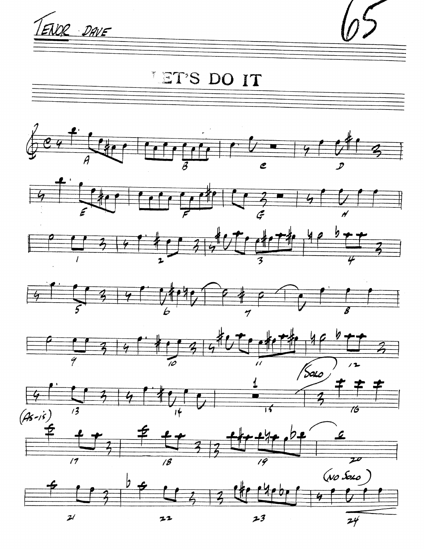 Let's Do It — sheet music cover (first page)
