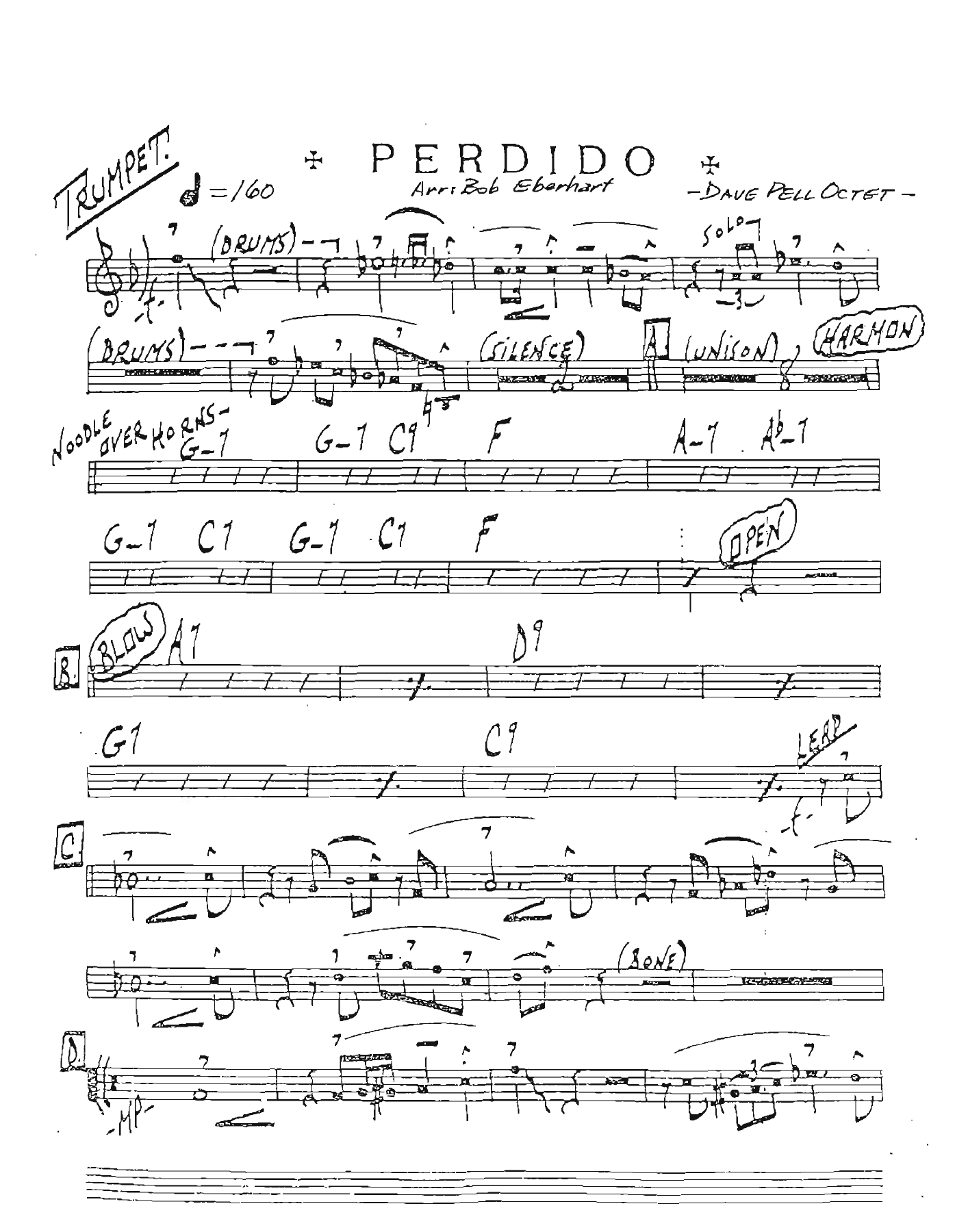 Perdido — sheet music cover (first page)