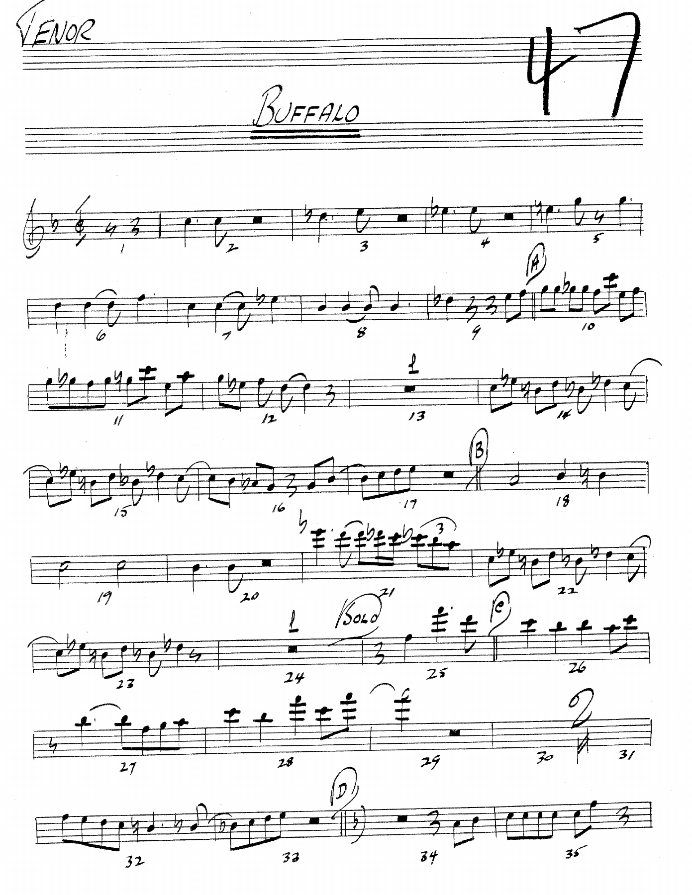 Shuffle Off To Buffalo — Small Ensemble sheet music arranged by R. Rogers - Dave Pell Octet - Ts,Bs,Trp,Trb+Rhythm | Jazz Standard