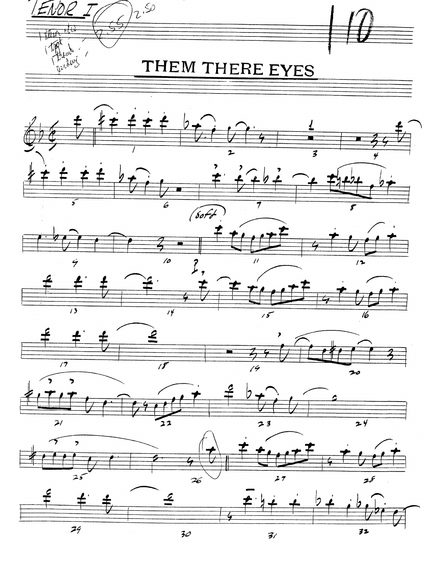 Them There Eyes — sheet music cover (first page)