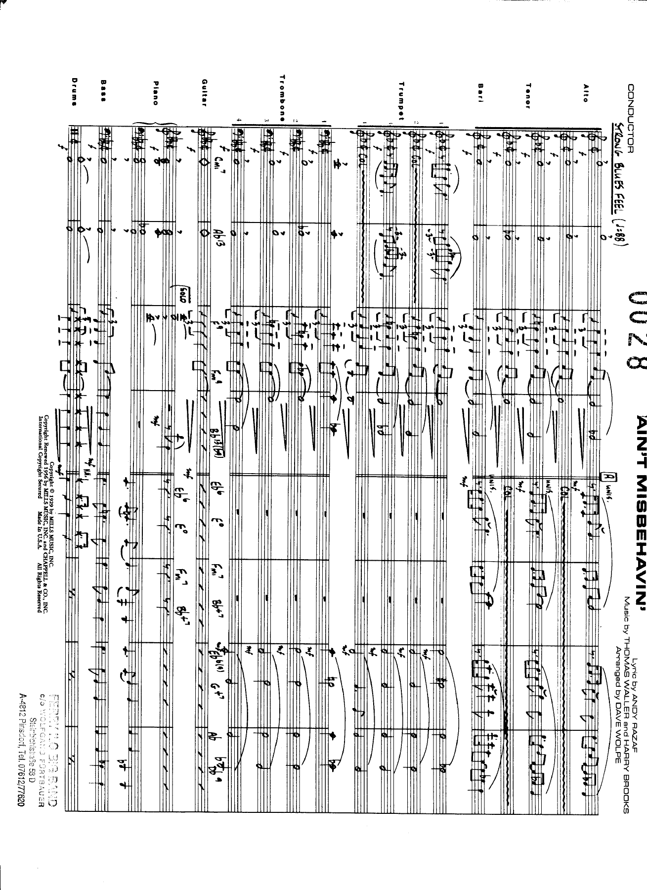 Ain't Misbehavin' (D.Wolpe) combo — page 2