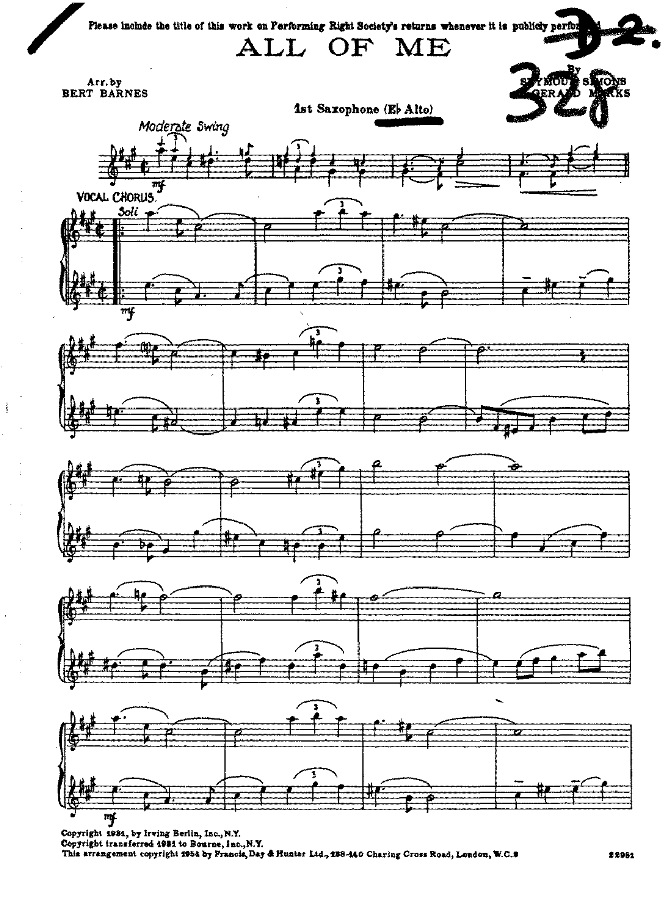 All Of Me — sheet music preview